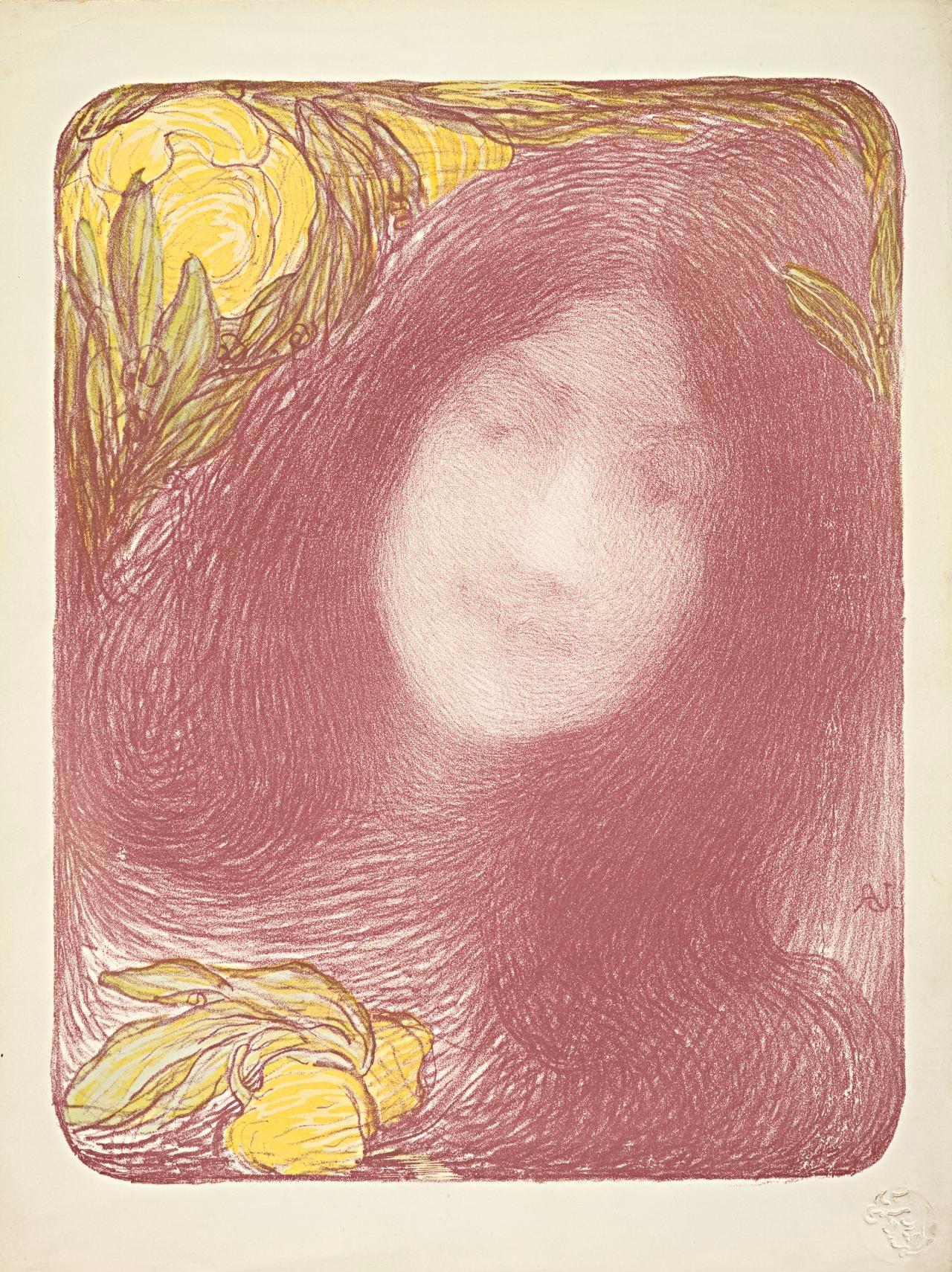 Edmond Aman Jean Portrait Print – Aman Jean, Sous les Fleurs (Lugt 2790), L'Estampe Moderne (nach)