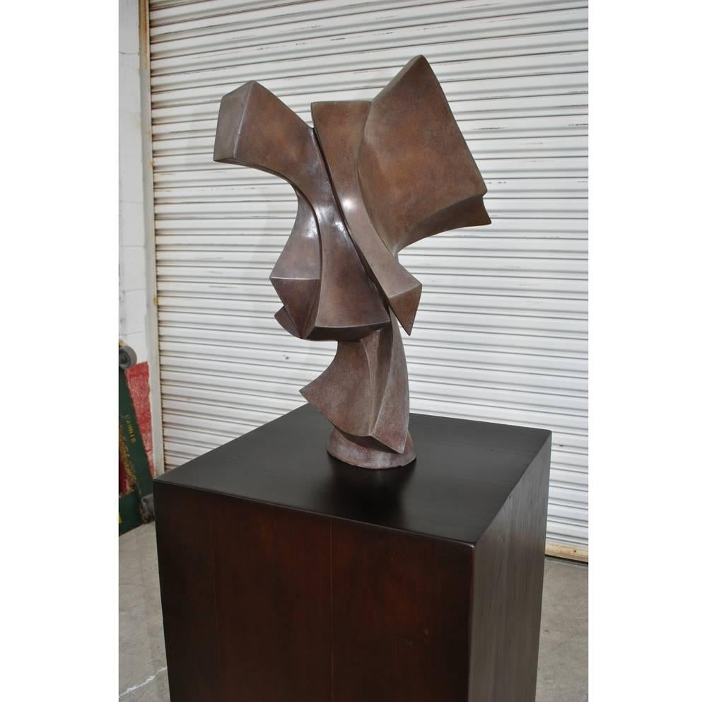 Modern Edmond Casarella Soaring Sculpture on Pedestal Base  