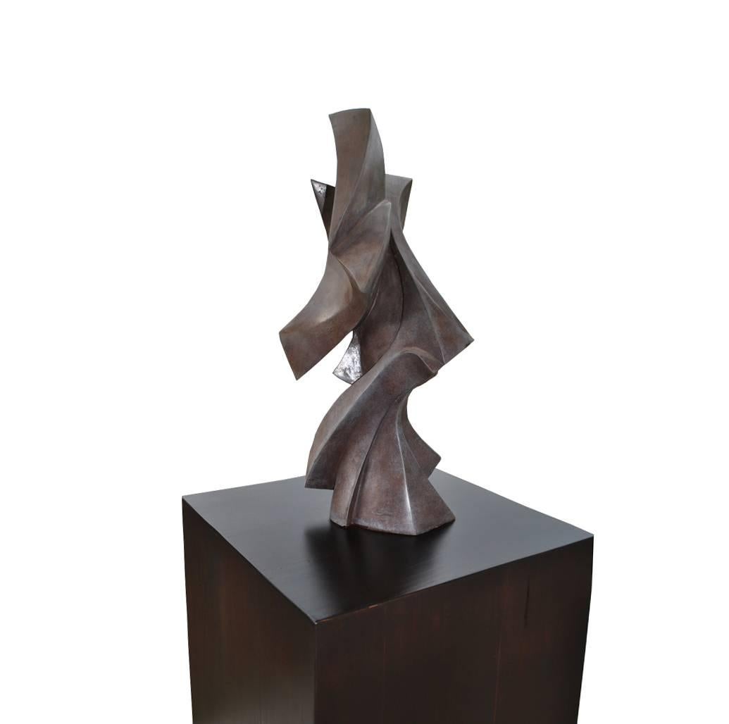 American Edmond Casarella Soaring Sculpture on Pedestal Base  