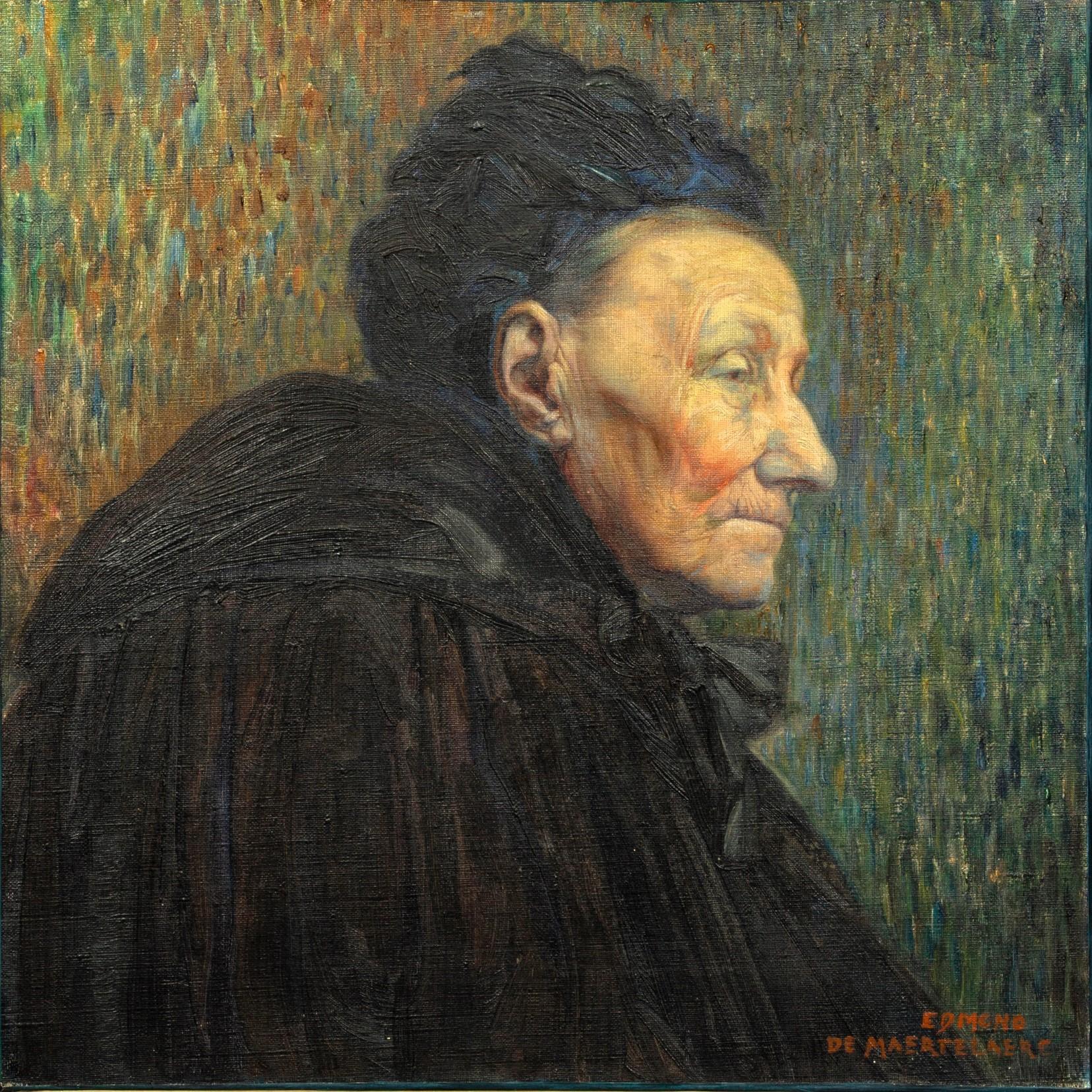 Edmond De Maertelaere (1876 - 1938) Old woman, Pont Aven