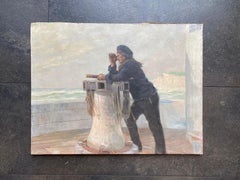 „Marin sur le pont“ von Edmond de Palezieux – Öl auf Leinwand