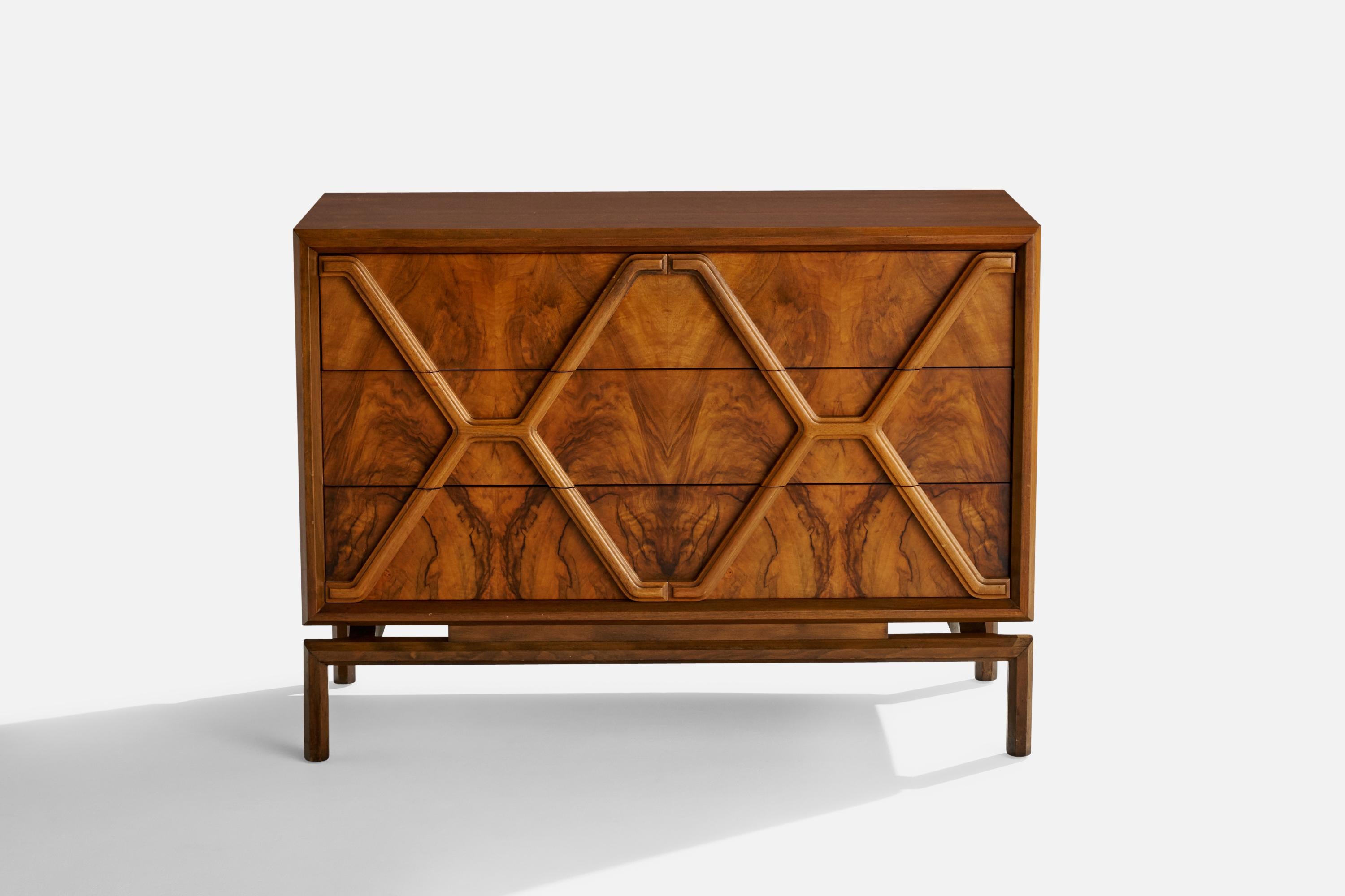 Mid-Century Modern Edmond J. Spence, Chest of Drawers, Rosewood, Sweden, 1950s For Sale