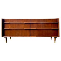 Edmond J. Spence Dark Walnut Lowboy Dresser , mcm