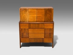 Edmond J. Spence, Sculptural Highboy, Walnut, Sweden, 1950s