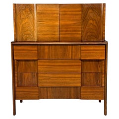 Edmond J. Spence, Sculptural Highboy, Walnut, Sweden, 1950s