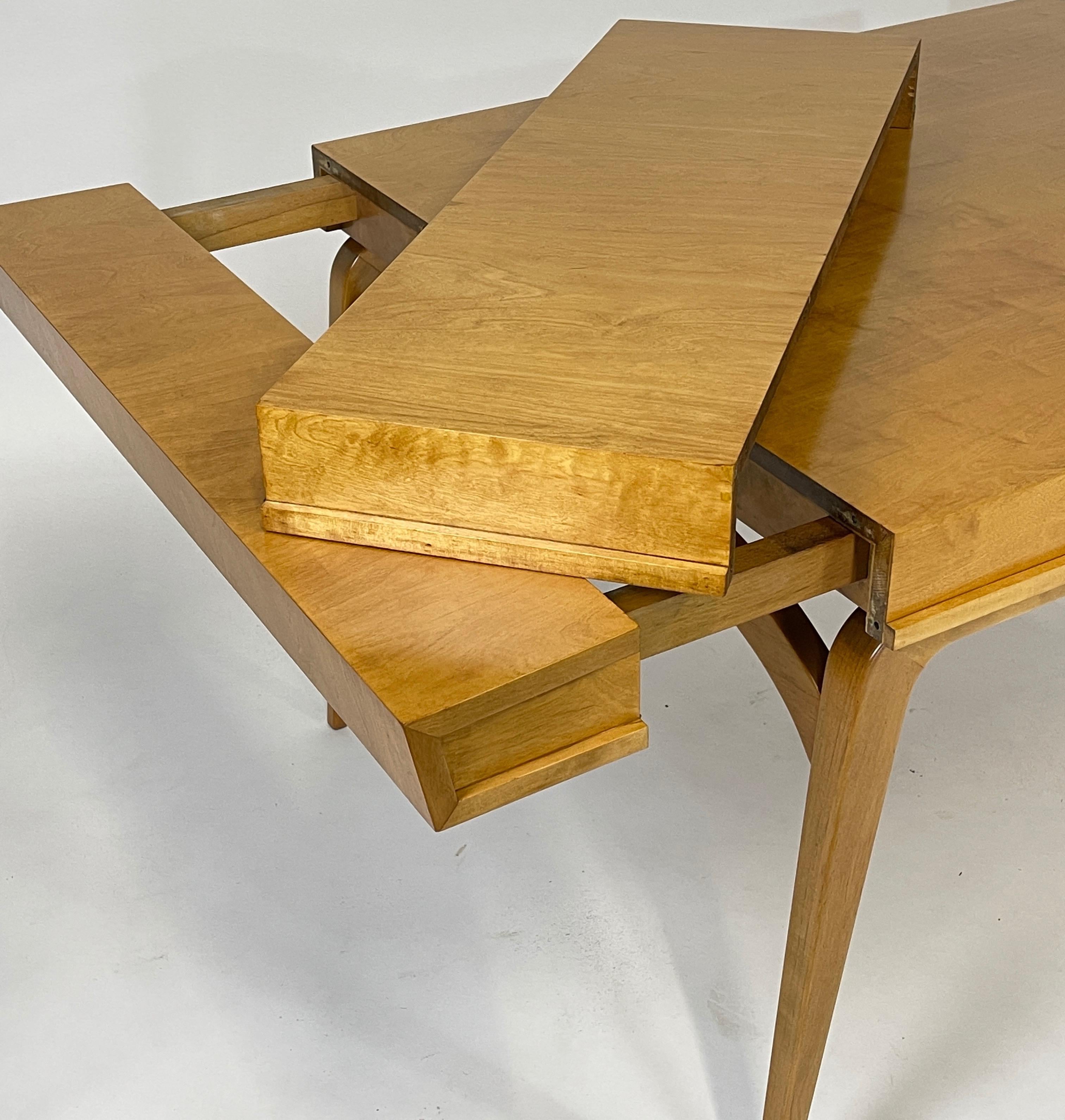 Edmond J Spence Sculptural Streamlined Mid-Century Modern Extension Dining Table 9