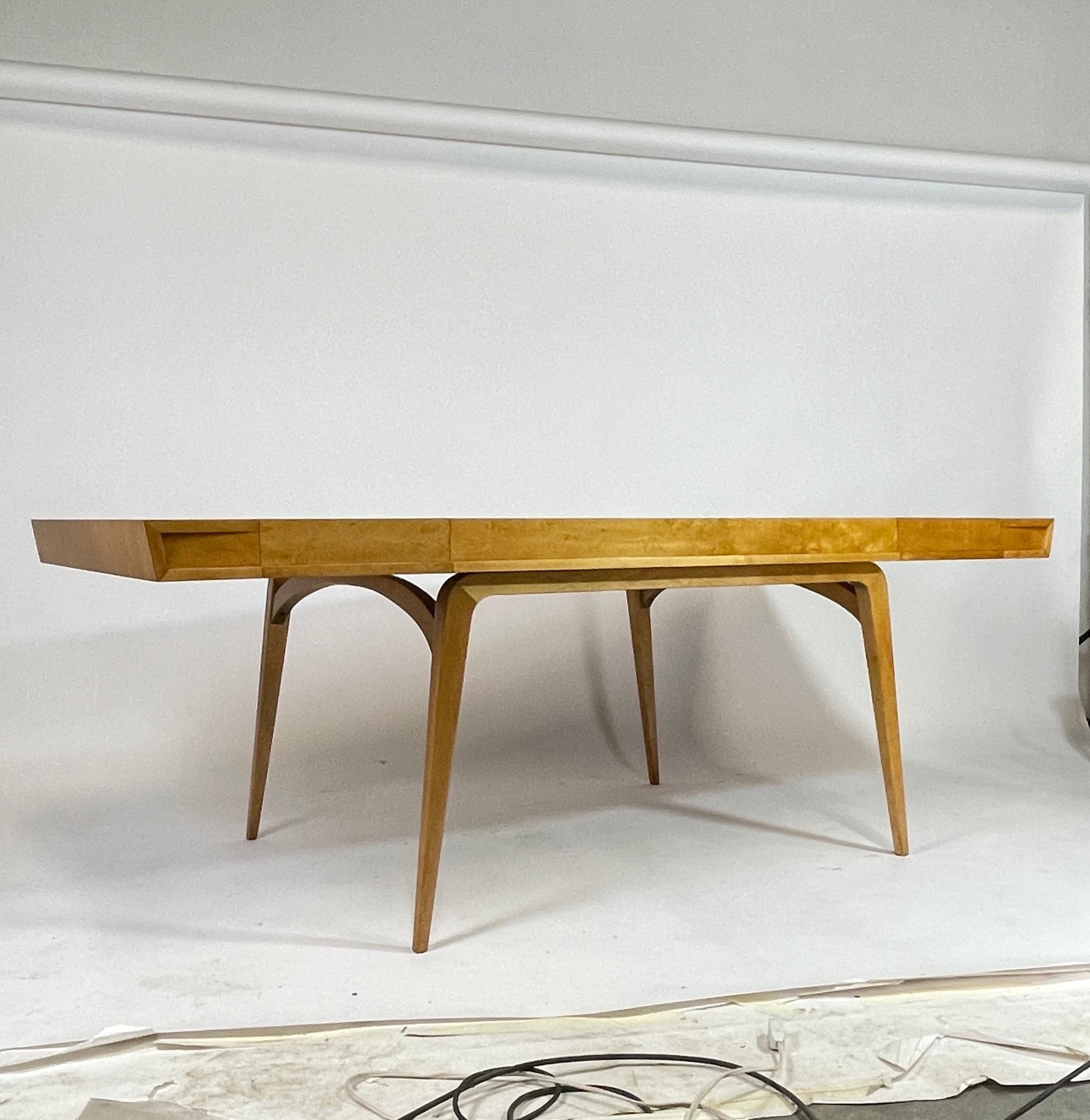 Edmond J Spence Sculptural Streamlined Mid-Century Modern Extension Dining Table 11