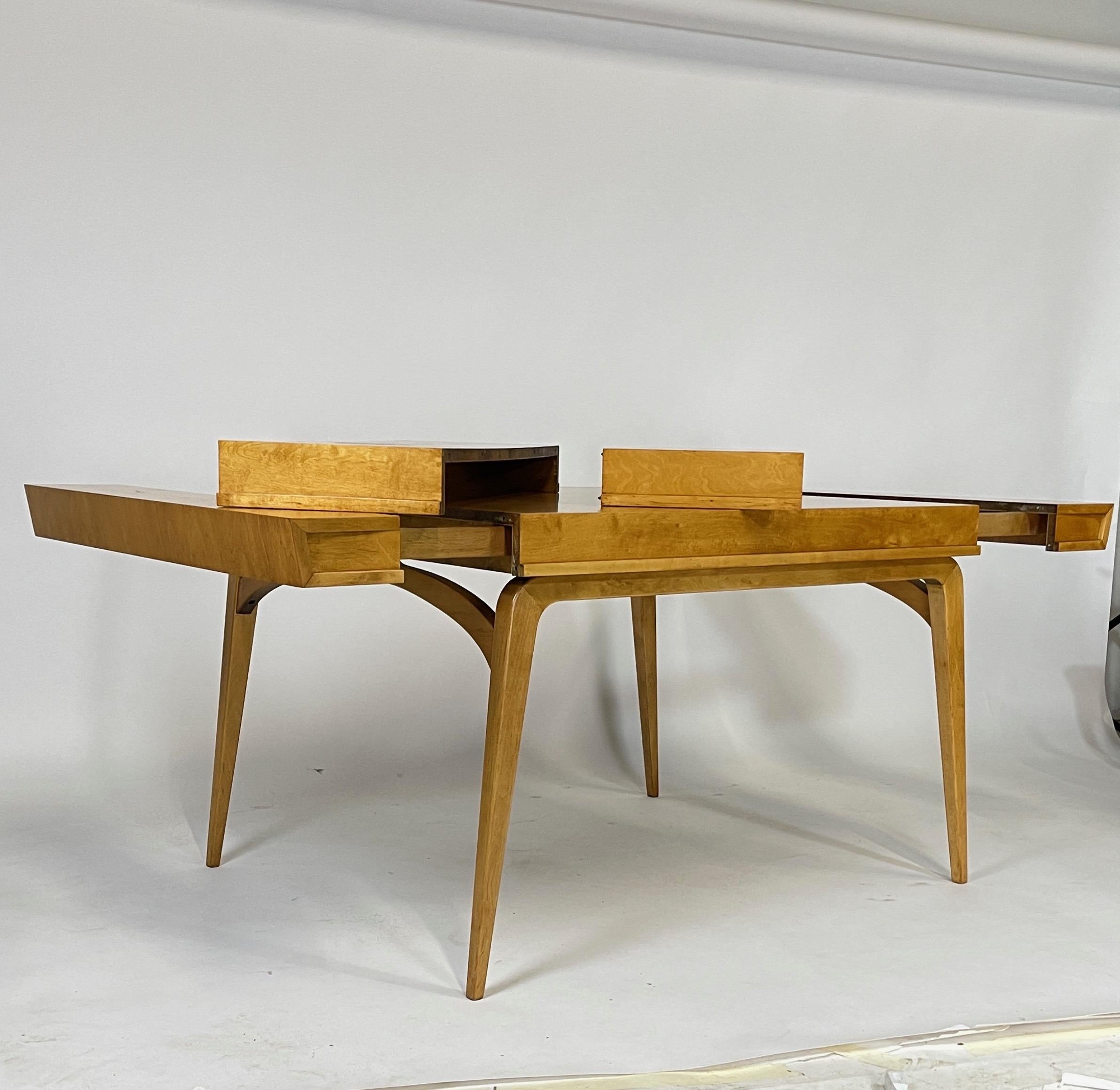 Edmond J Spence Sculptural Streamlined Mid-Century Modern Extension Dining Table 12