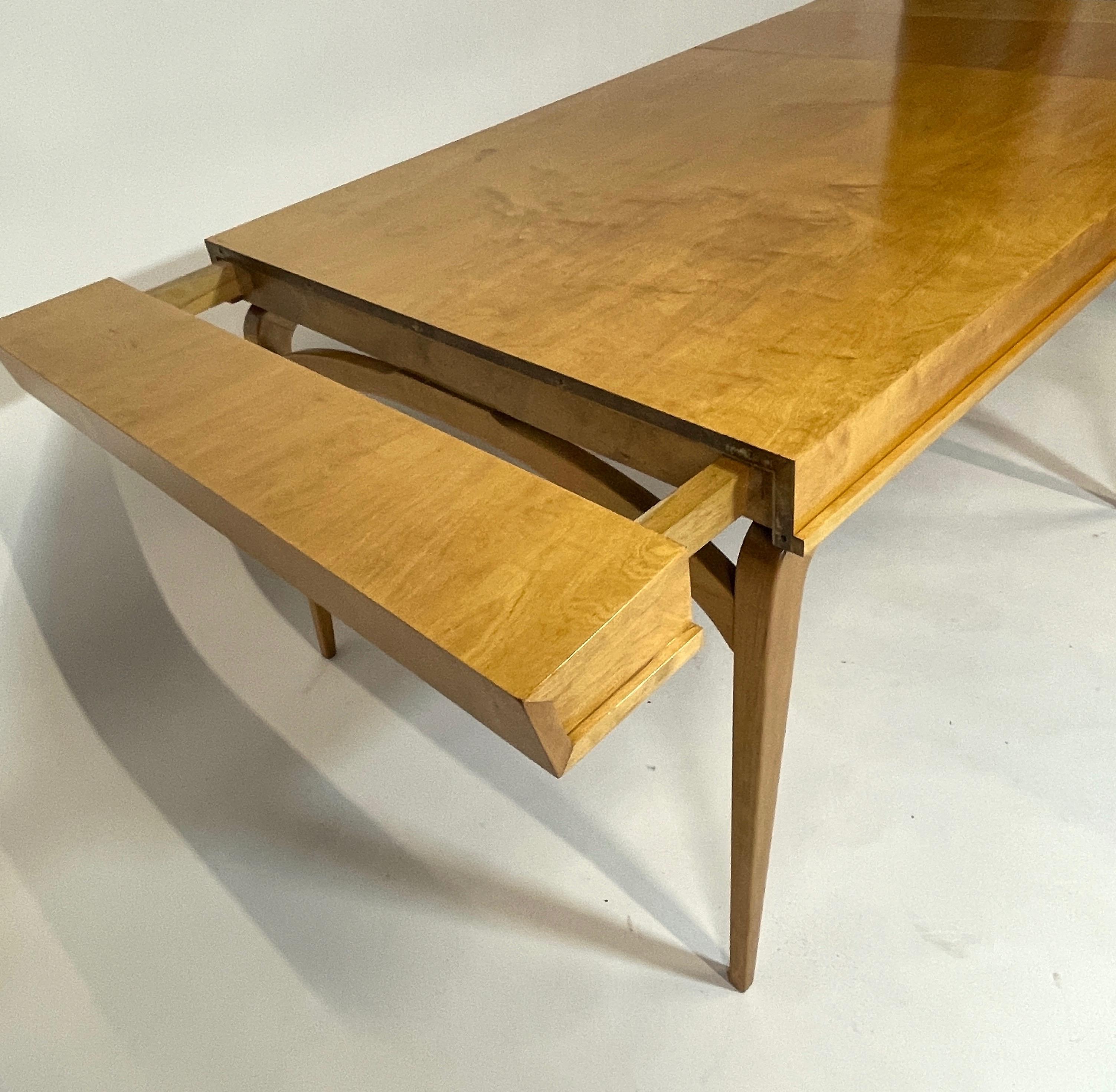 Edmond J Spence Sculptural Streamlined Mid-Century Modern Extension Dining Table 2