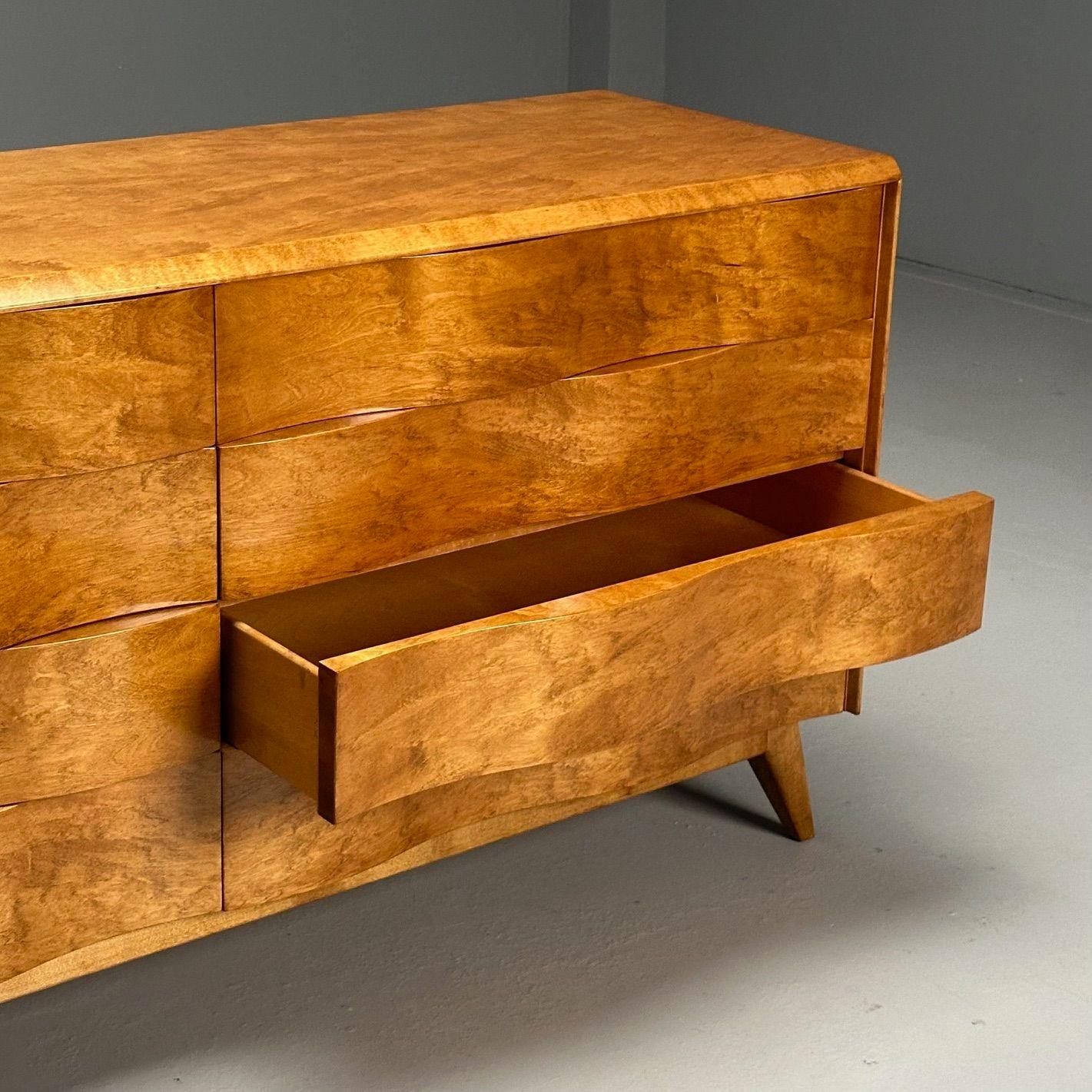 Edmond J Spence, Swedish Mid-Century Modern, Wave Dresser, Maple, 1950s 1