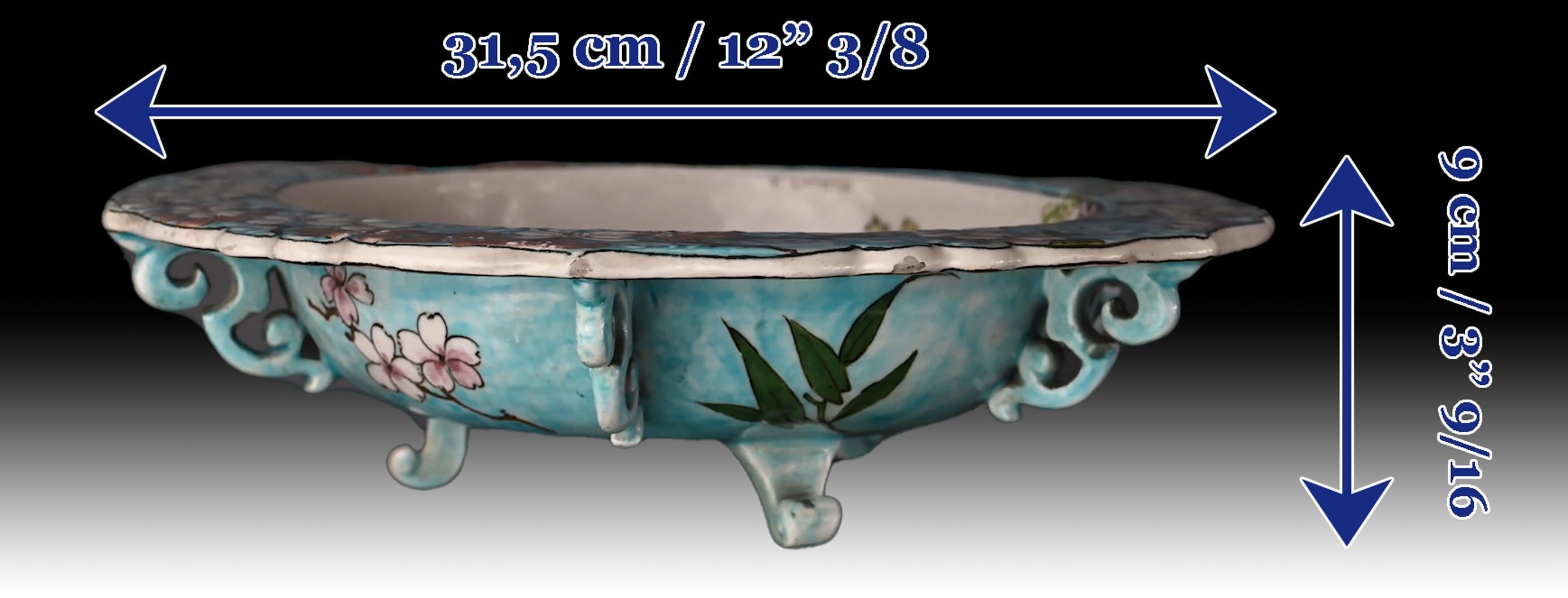 Bol décoré de fleurs Edmond LACHENAL pour L'ESCALIER DE CRISTAL en vente 3