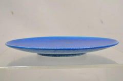 Edmond Lachenal French Art Nouveau Turquoise Blue Glazed Pottery Charger Plate