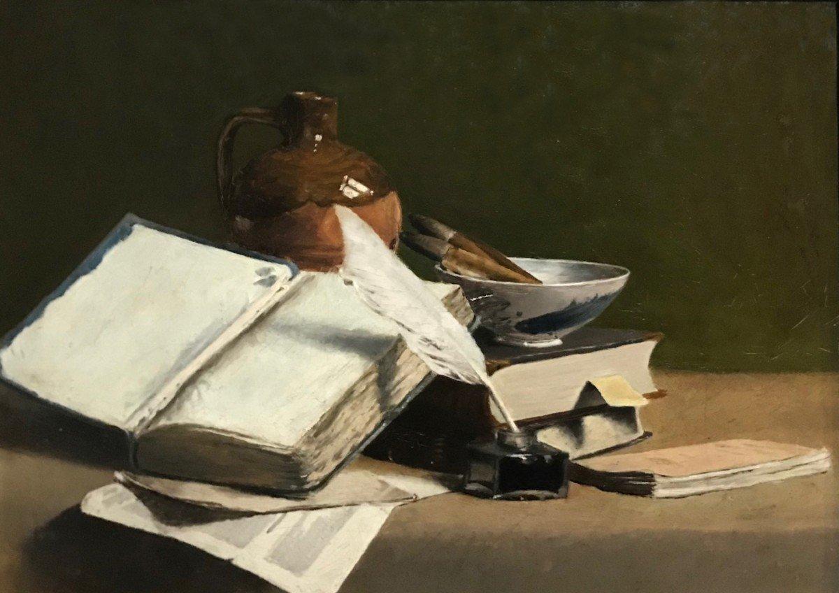 Livres Et Encrier Edmond Laloux XIXe/XXe en vente 1