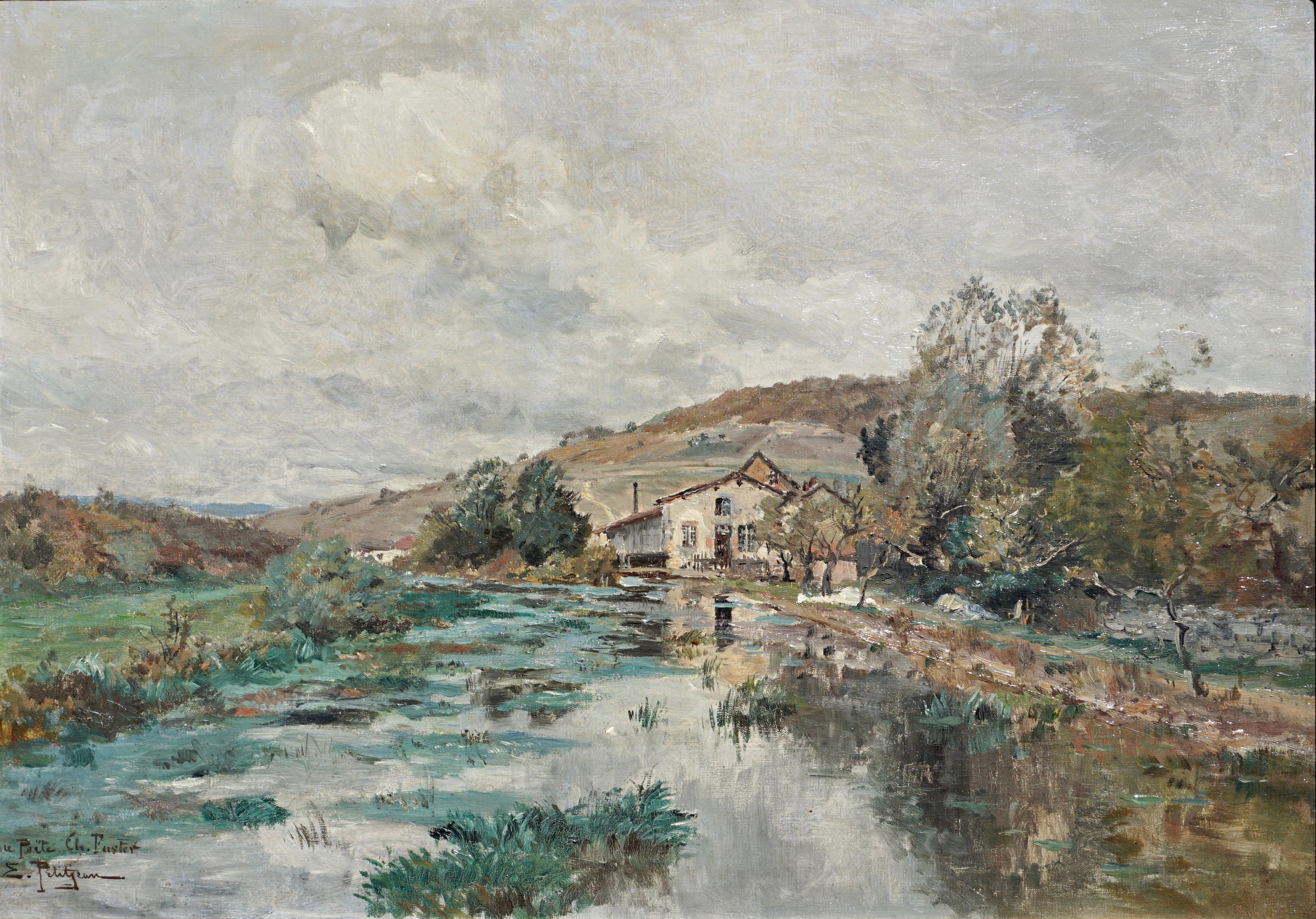 Edmond Marie Petitjean French Landscape Painting For Sale 1