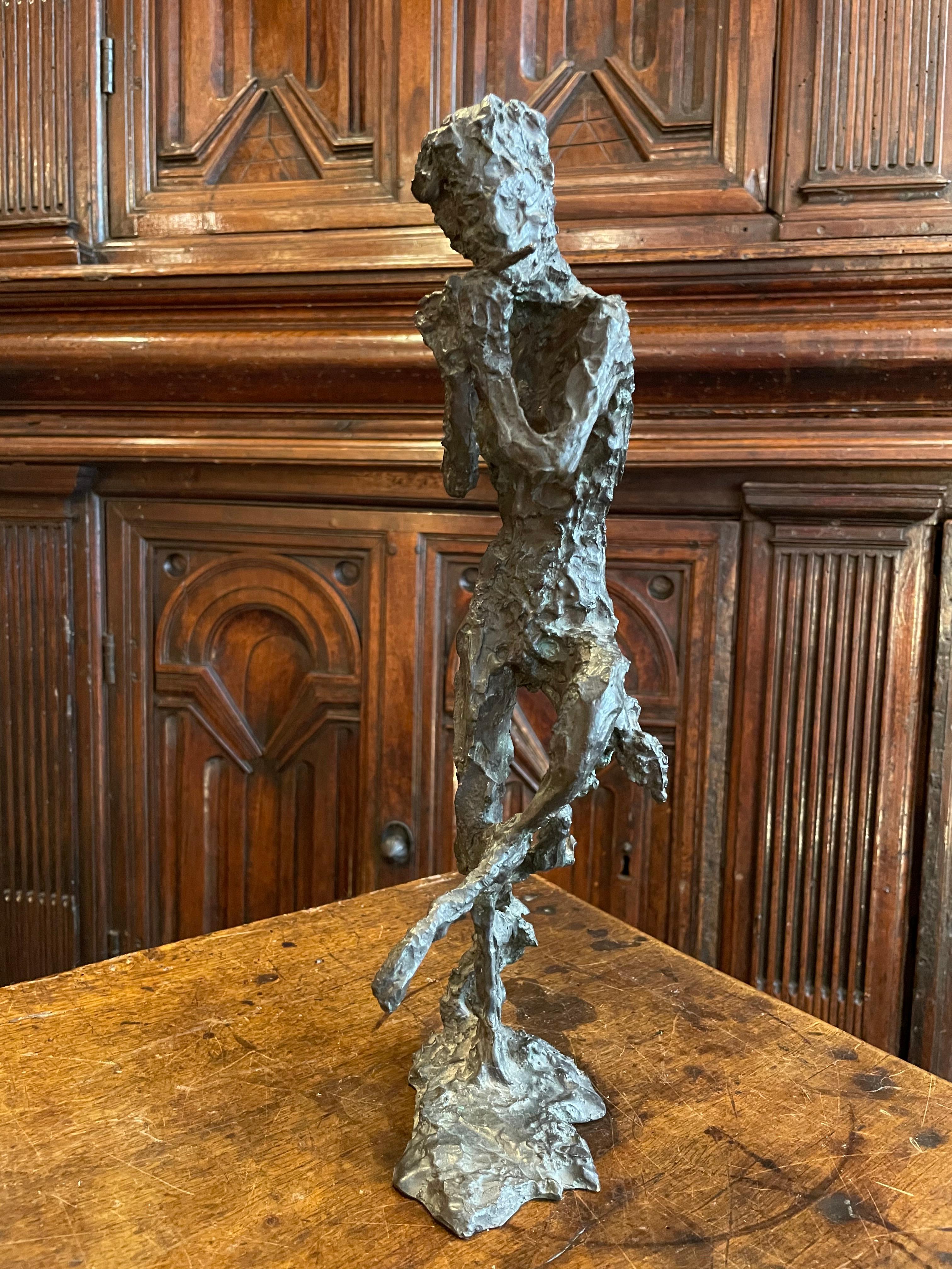 20th Century Edmond Moirignot, Faun Playing the Flute or Satyr, c. 1959 For Sale