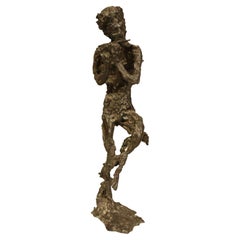 Used Edmond Moirignot, Faun Playing the Flute or Satyr, c. 1959