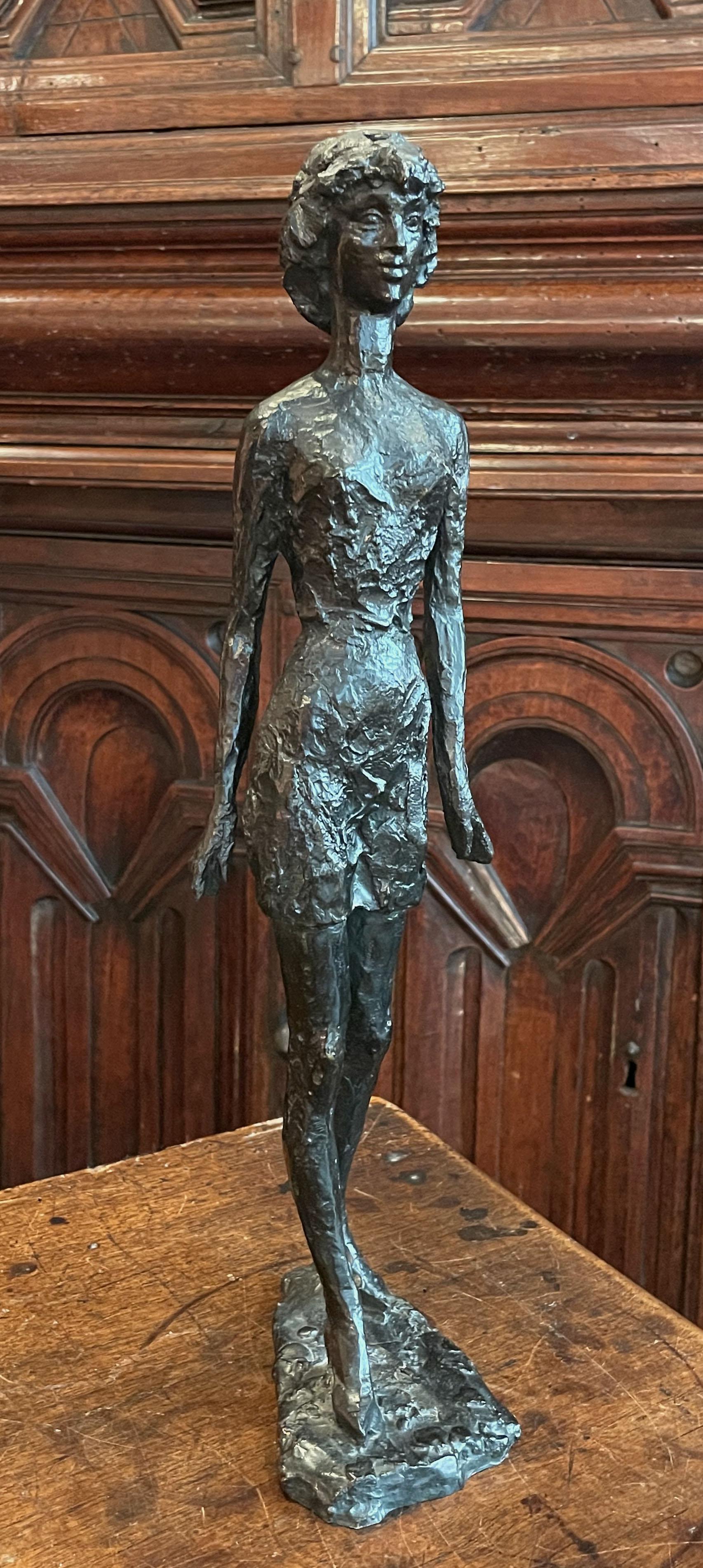 Young Lady, 1967

Bronze sculpture, lost wax
Signed « MOIRIGNOT », numeroted 5/8
Foundry mark Ducros

Measures: Height : 39 cm


Historic : 
Exhibition Pacitti Gallery, Paris, april-may 1968
Exhibition Pacitti Gallery, Paris, avpril