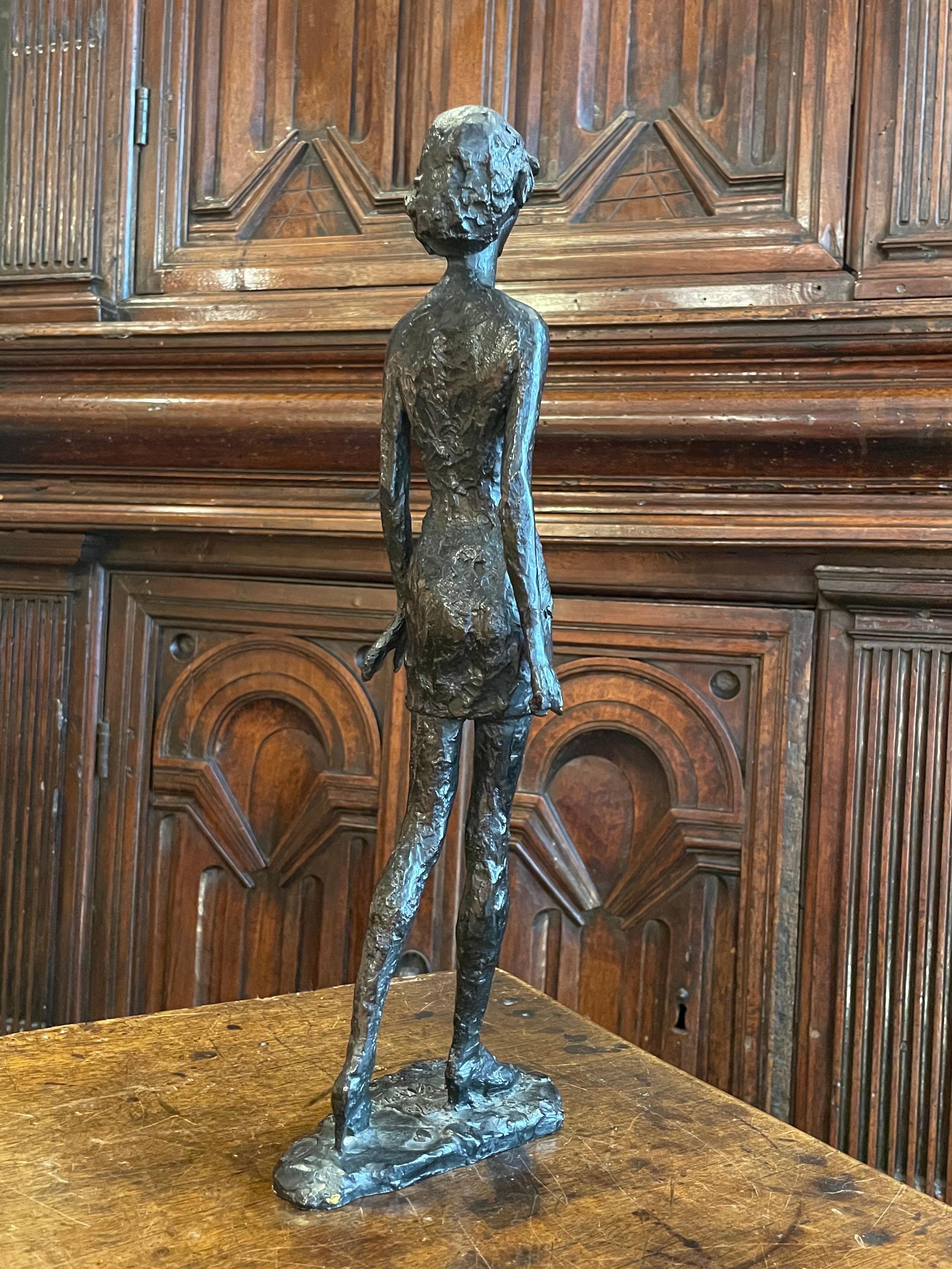 Bronze Edmond Moirignot, Young Lady, 1967 For Sale