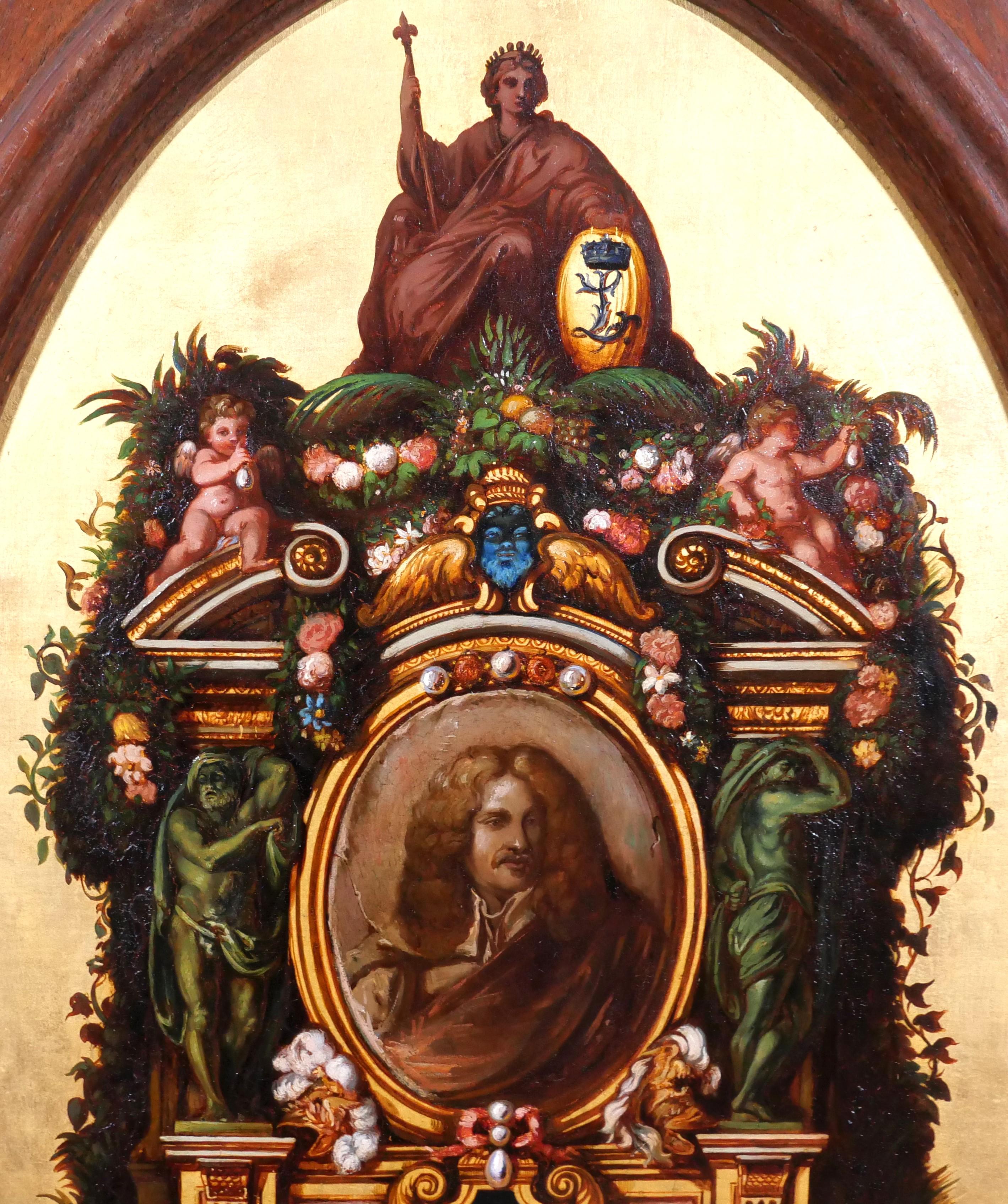 Edmond Petiteau Portrait Painting - The triumph of the goldsmith Claude Ballin (1615-1678), allegorical composition