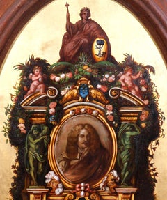 Antique The triumph of the goldsmith Claude Ballin (1615-1678), allegorical composition