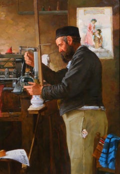 Antique Weaver in his workshop