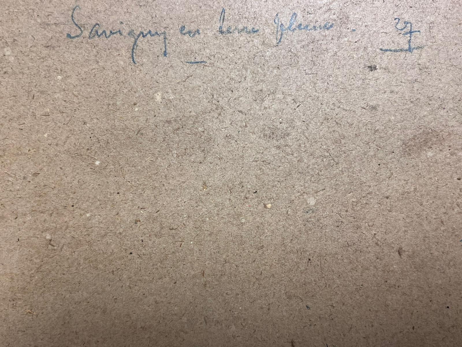 1930's Pintura al Óleo Impresionista Francesa Firmada Paisaje de Iglesia de Pueblo Francés 8