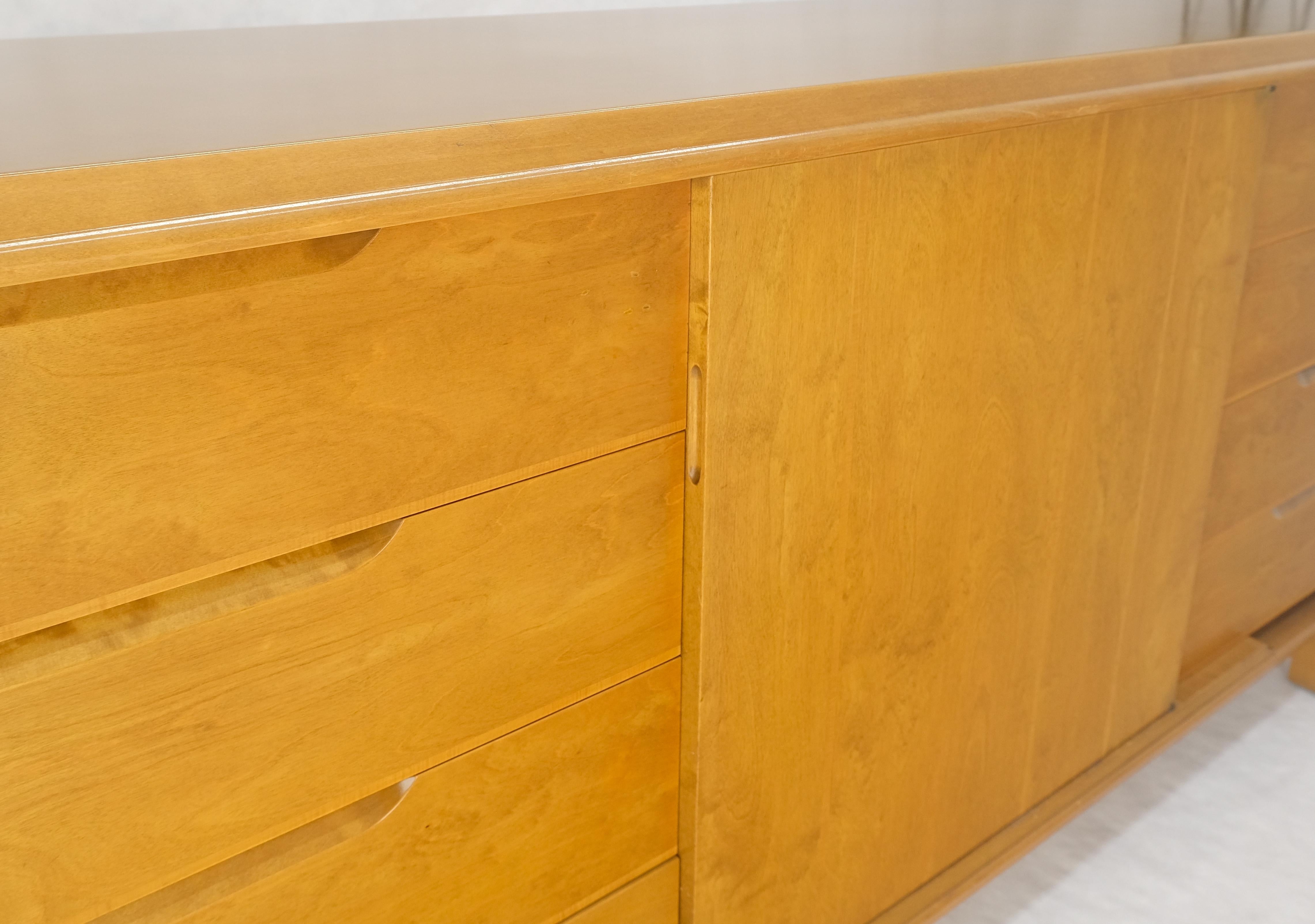 ¡Edmond Spence 9 cajones Abedul rubio Sueco Mid Century Modern Dresser Credenza MINT!