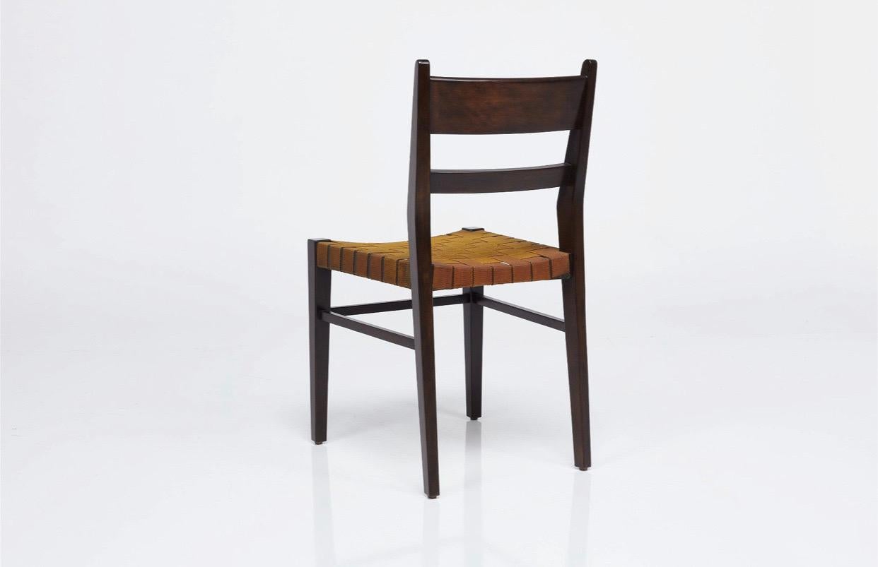 Mexican Edmond Spence Attributed 6 Mahogany Dining Chairs with Woven Seats, 1940s For Sale