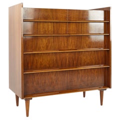 Edmond Spence Coronation Mid Century Walnut Highboy Dresser