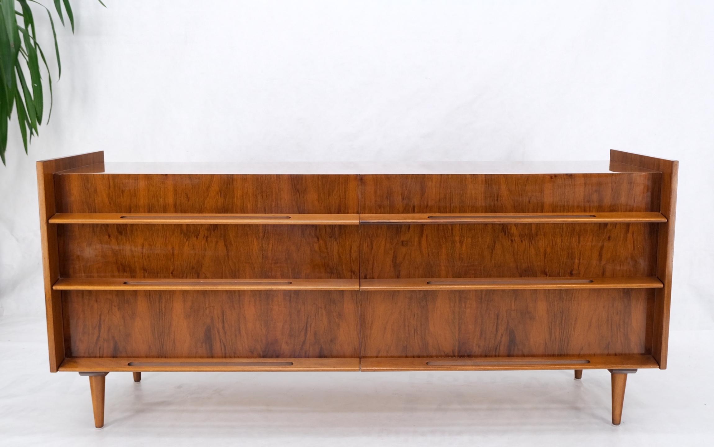 Edmond Spence Lacquered Walnut 6 Drawers Long Dresser Cabinet Credenza Mint! For Sale 5