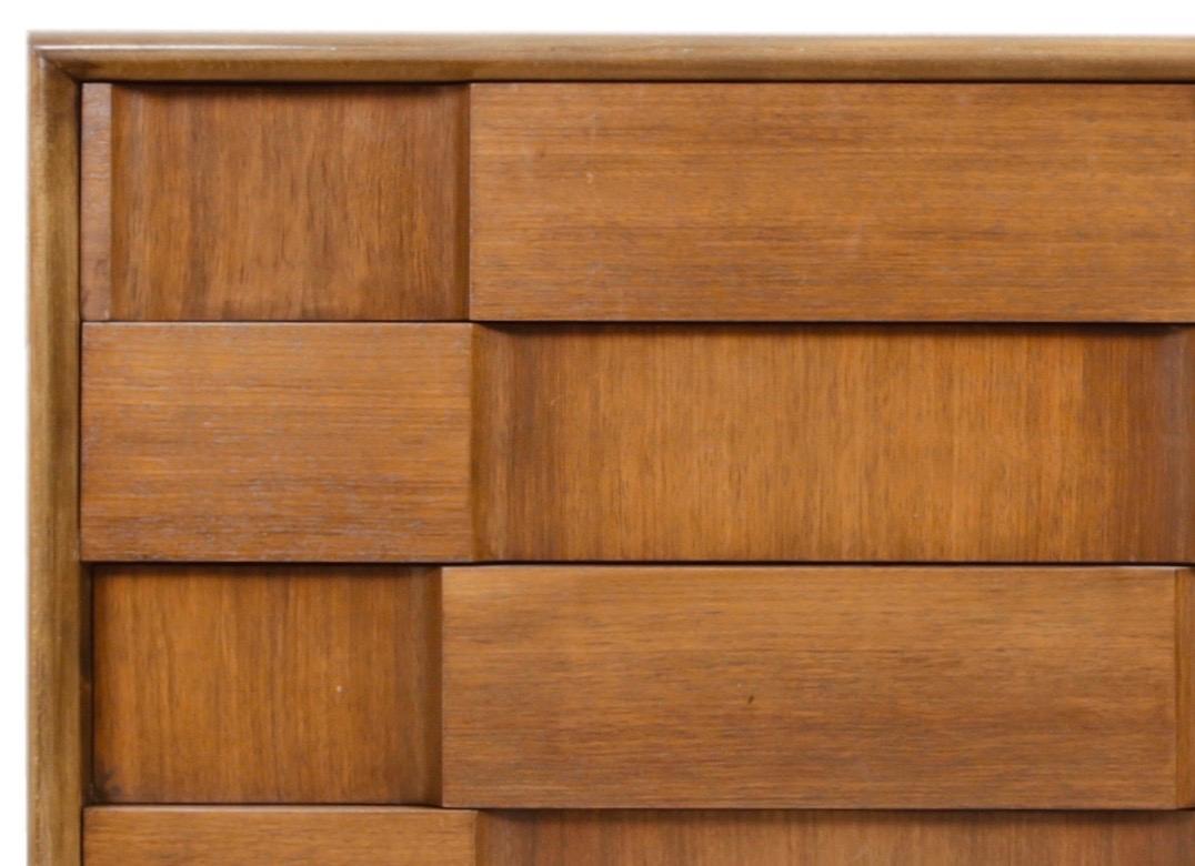 Edmond Spence Long Eight-Drawer Dresser, 1950s In Good Condition In Chicago, IL