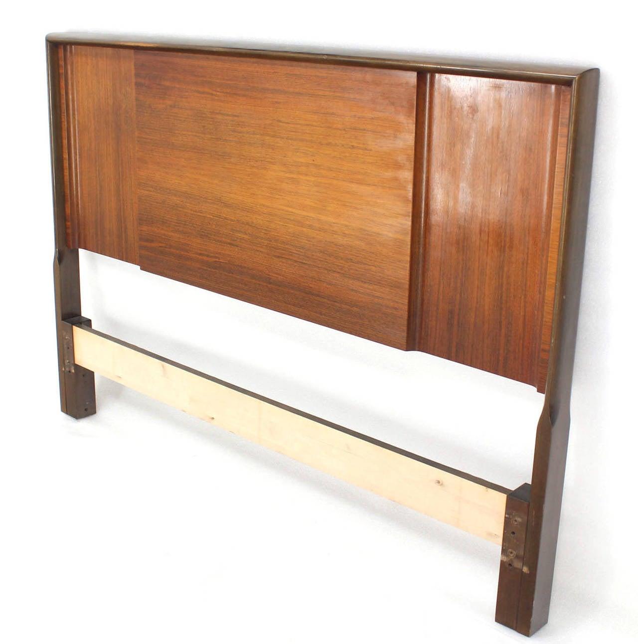 Lacquered Edmond Spence Made in Sweden Mid Century Modern Walnut Full Size Headboard MINT! For Sale