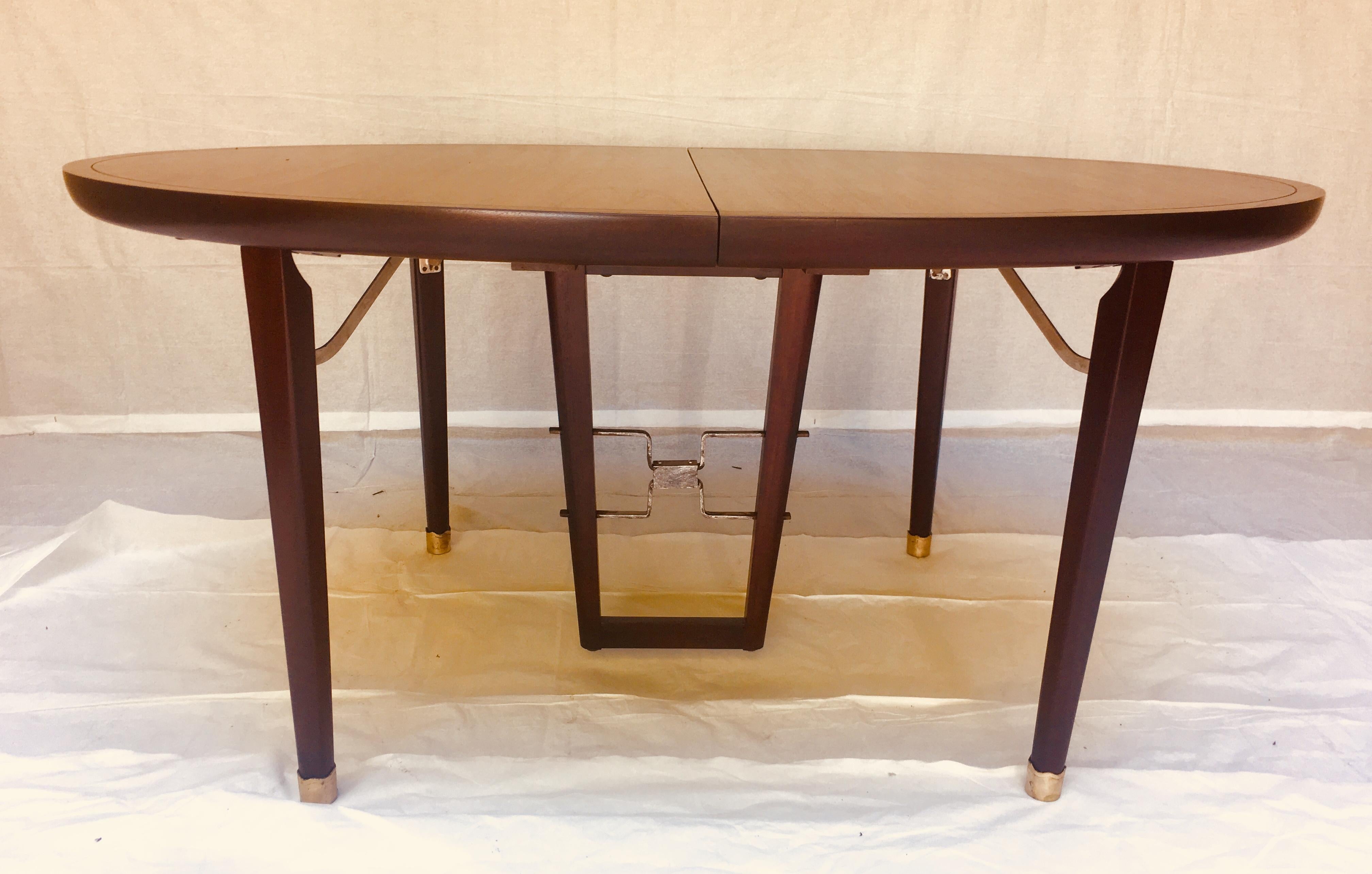 Mid-Century Modern Edmond Spence Mahogany Dining Table Designed for Industria Mueblera, circa 1958 For Sale