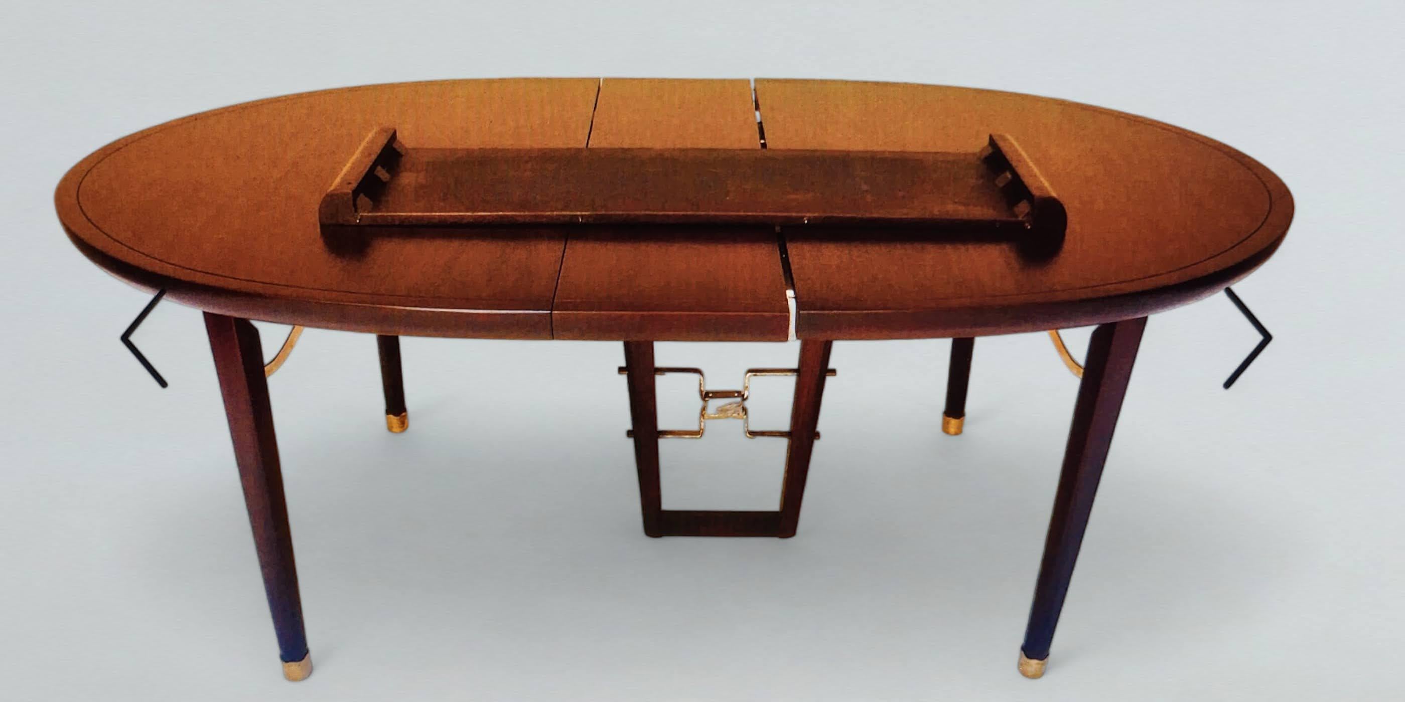 Mid-Century Modern Edmond Spence Mahogany Dining Table Designed for Industria Mueblera, circa 1958 For Sale