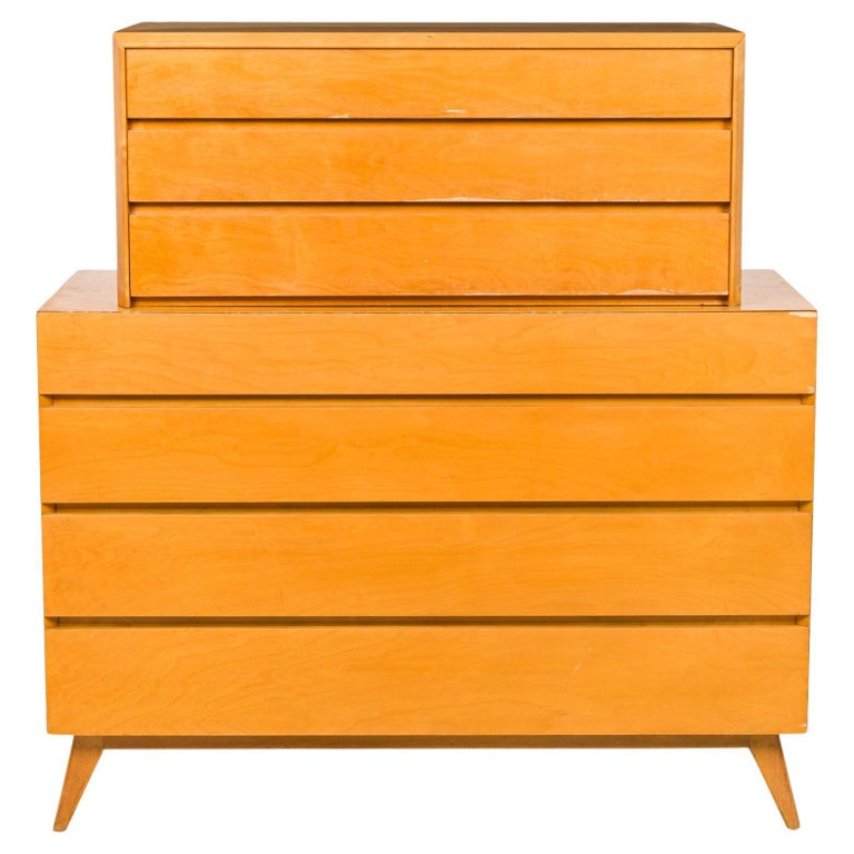 Edmond J. Spence Kommode aus der Mitte des Jahrhunderts, helles Holz, um 1955 im Angebot bei 1stDibs Deutschland