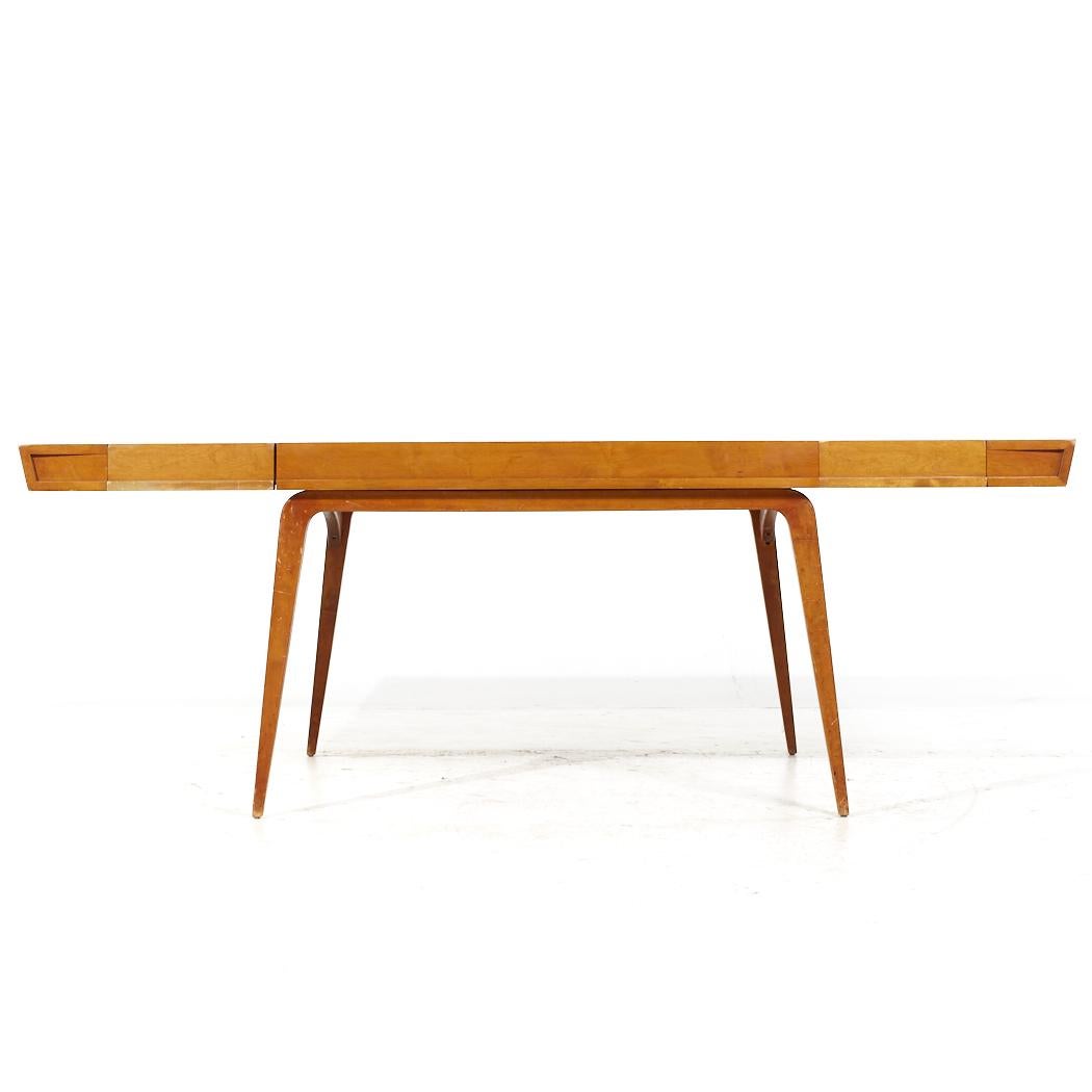Edmond Spence Mid Century Birch Expanding Dining Table with 2 Leaves For Sale 2