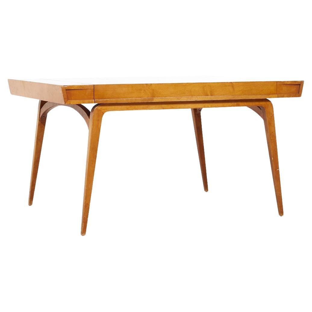 Edmond Spence Mid Century Birch Expanding Dining Table with 2 Leaves For Sale