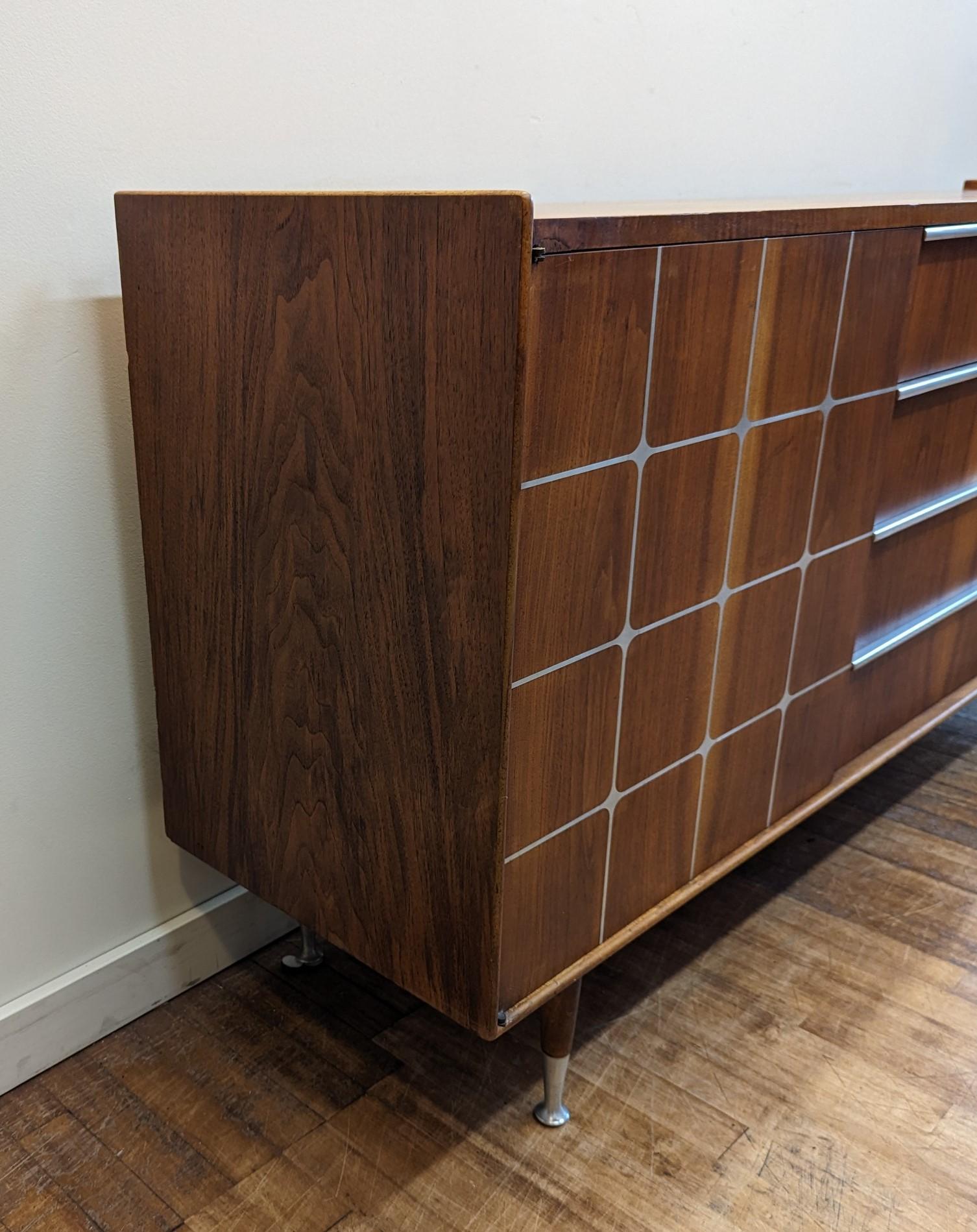 Edmond Spence Mid Century Credenza Sideboard with Inlay.   For Sale 6