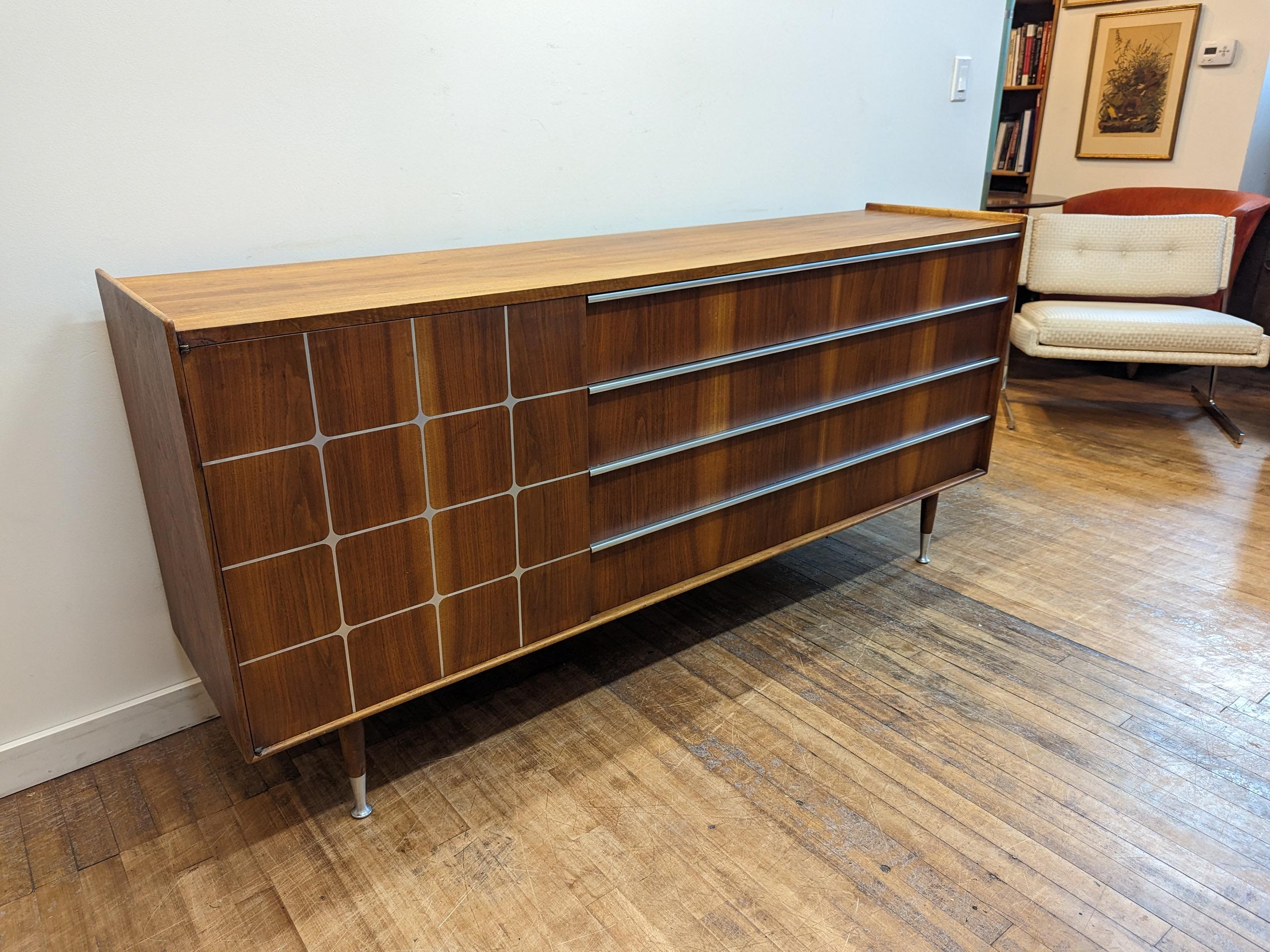 Edmond Spence Mid Century Credenza Sideboard with Inlay.   For Sale 9