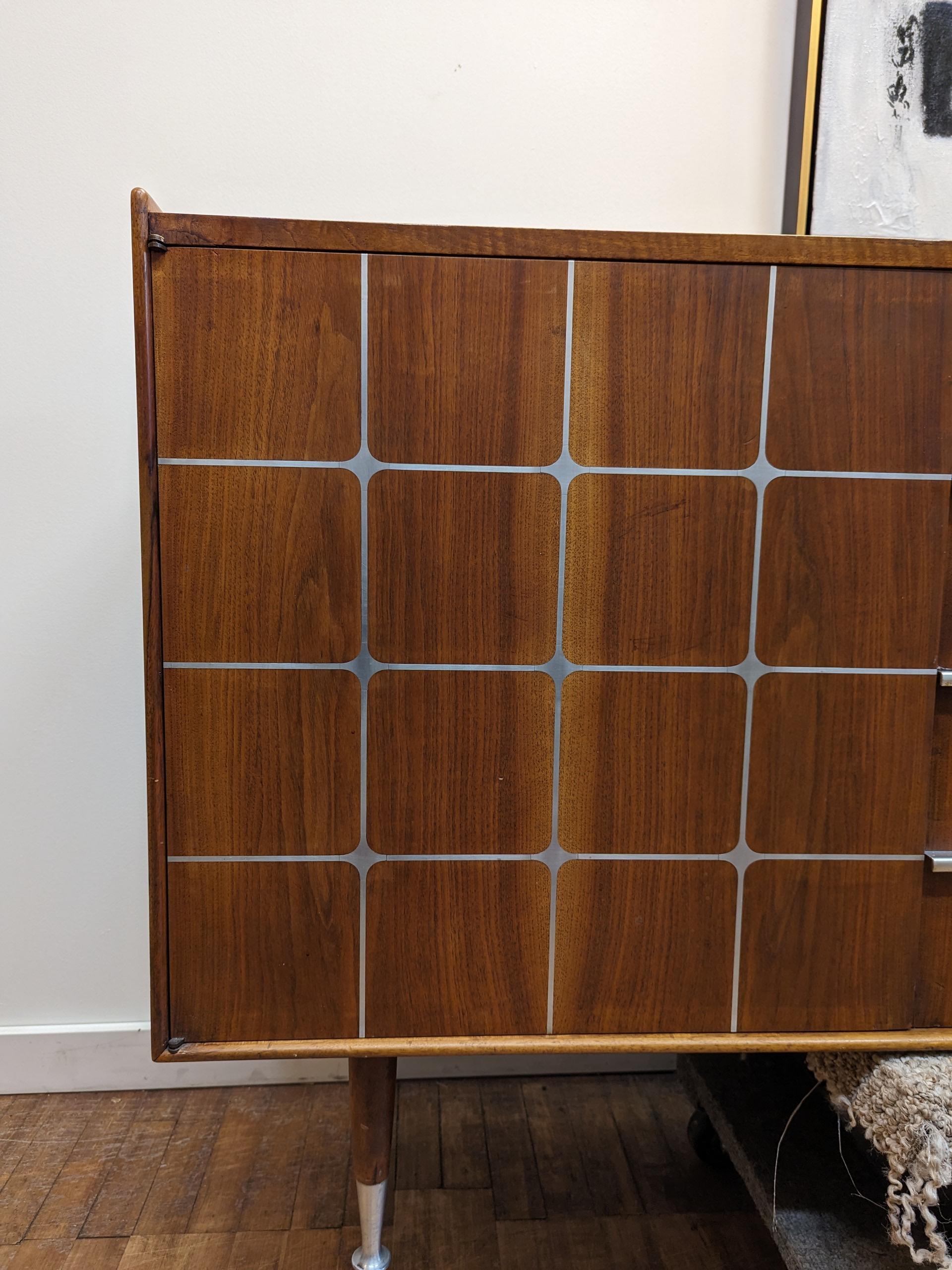 Edmond Spence Mid Century Credenza Sideboard with Inlay.   For Sale 10
