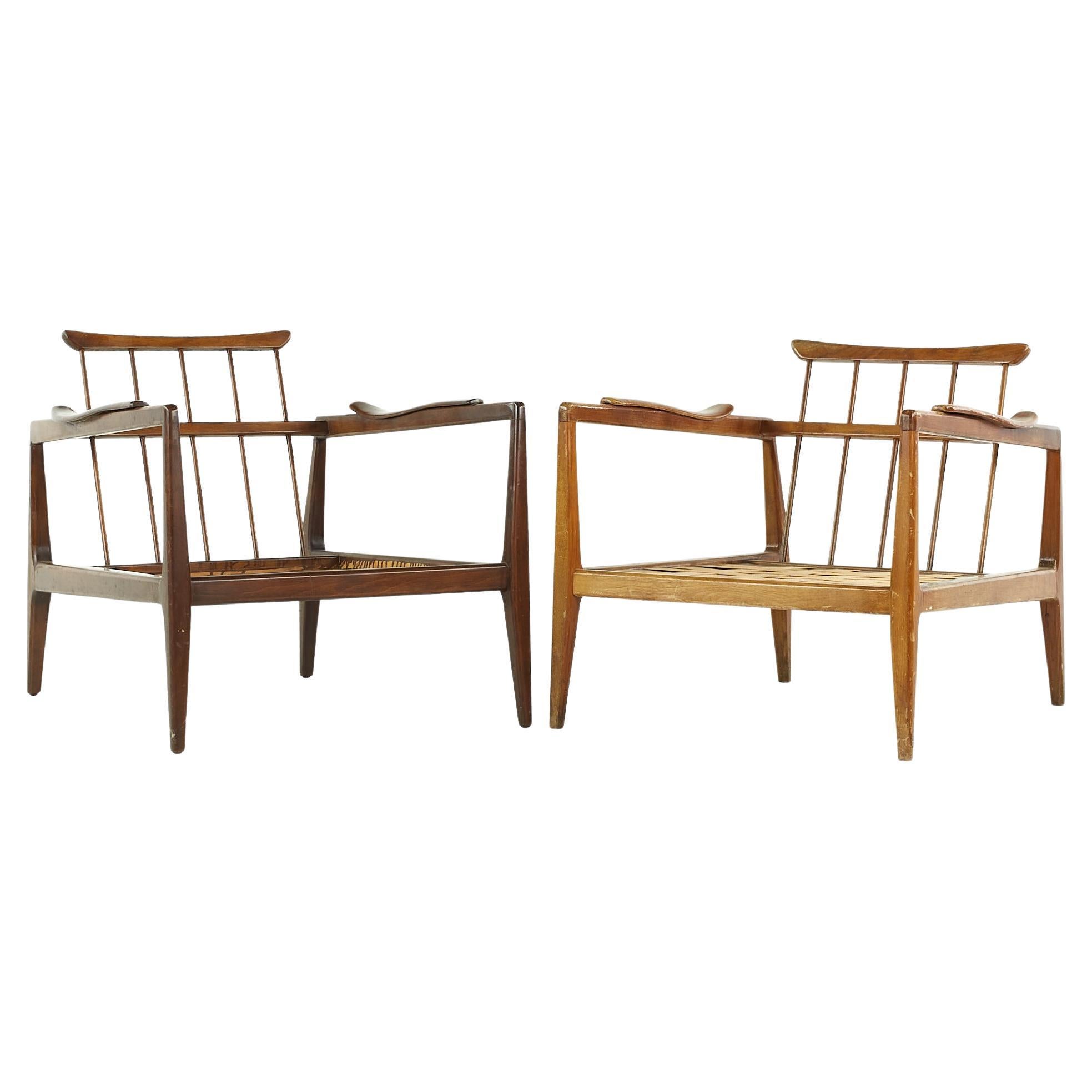 Edmond Spence Mid-Century Lounge Chairs, Pair