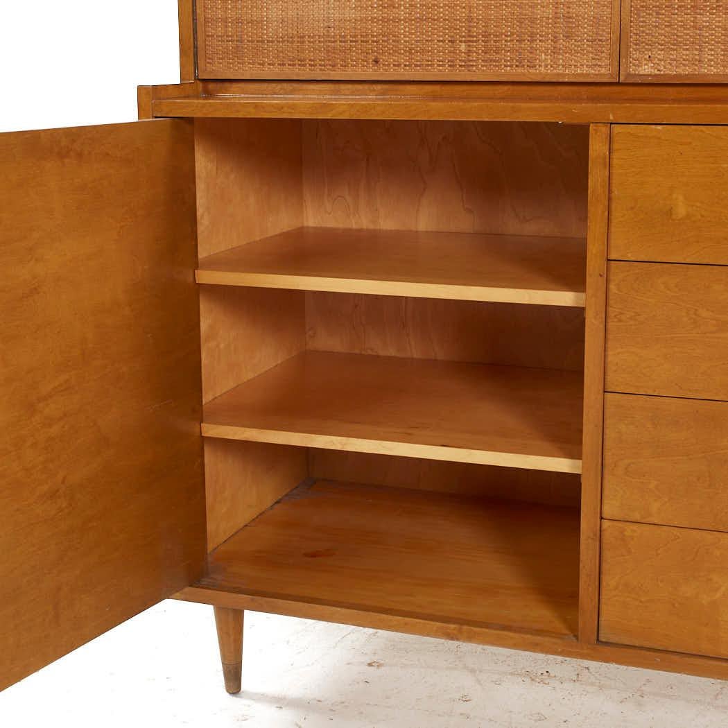 Edmond Spence Mid Century Maple Highboy Dresser For Sale 1