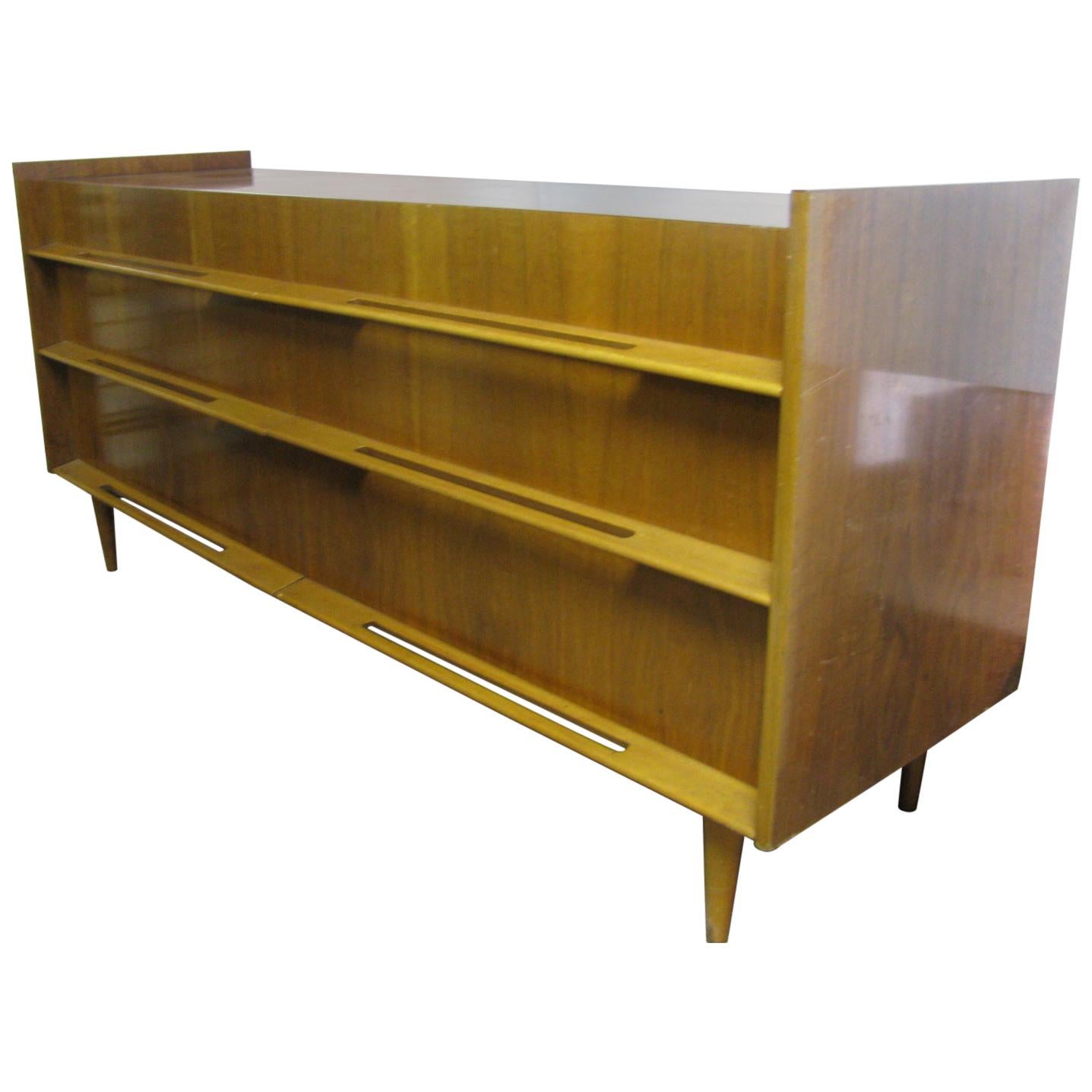 Edmond Spence MidCentury Modern Walnut and Birch Tall Dresser Made in