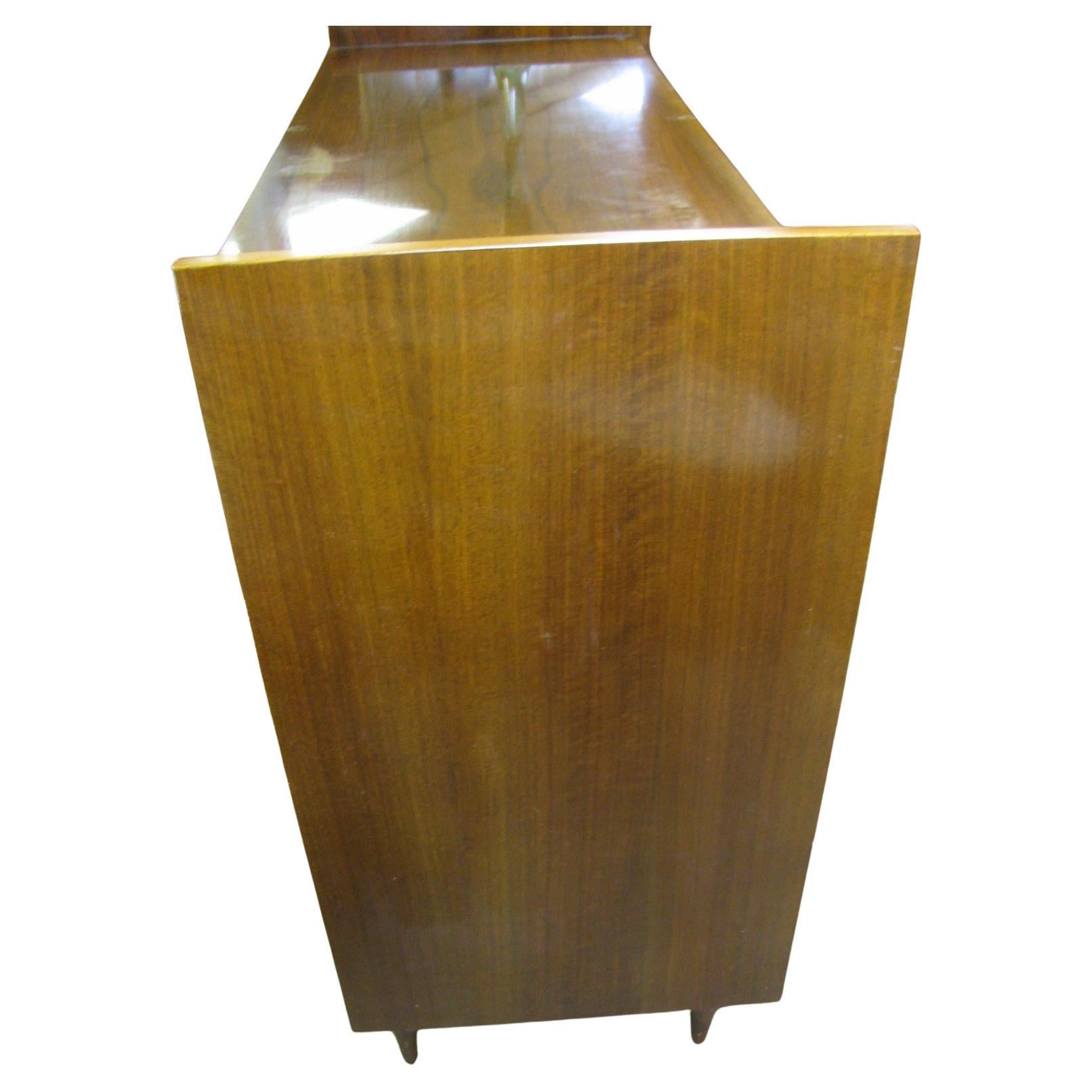 Scandinavian Modern Edmond Spence Mid-Century Modern Walnut and Birch Tall Dresser Made in Sweden