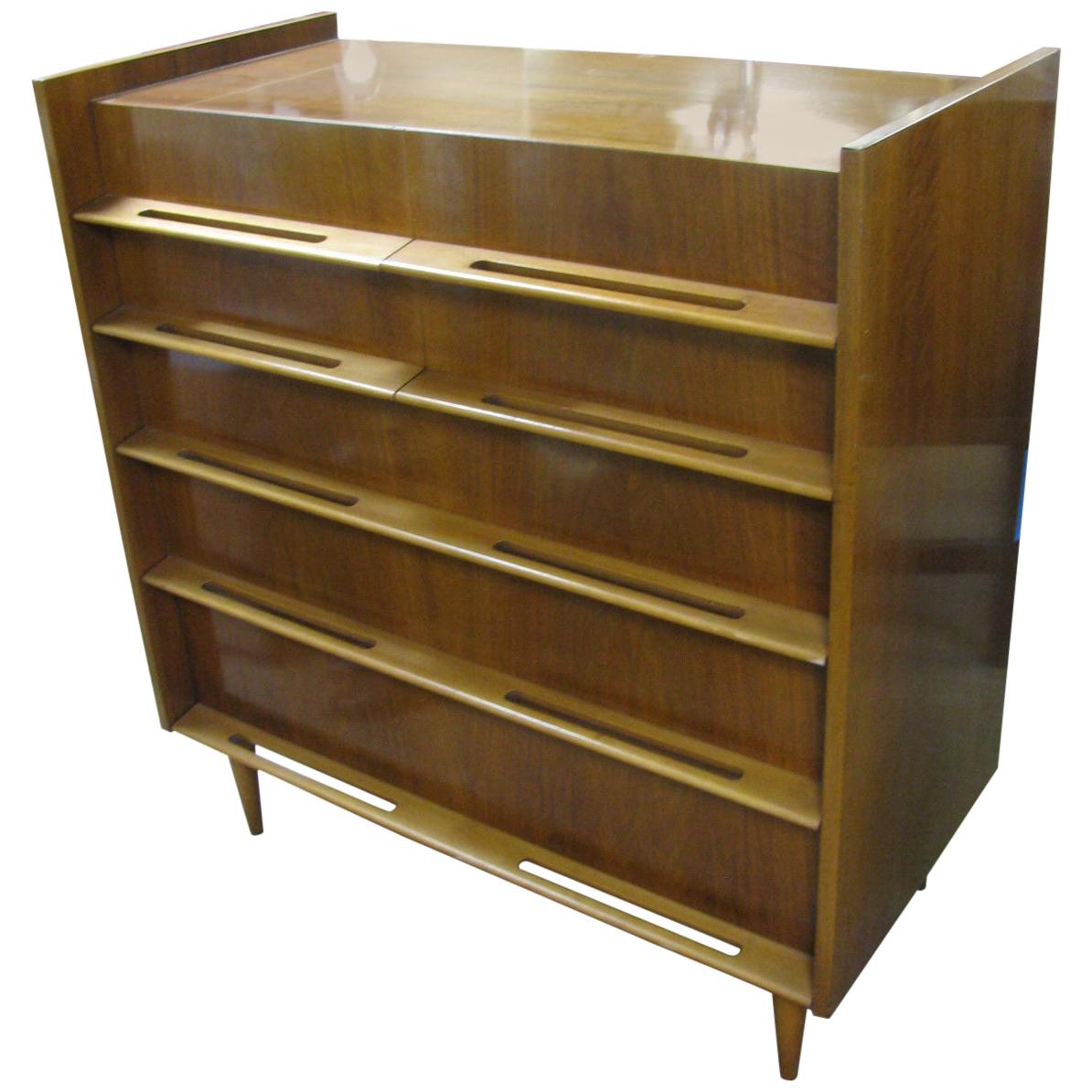Edmond Spence Mid Century Modern Long Dresser Walnut and Birch Made In