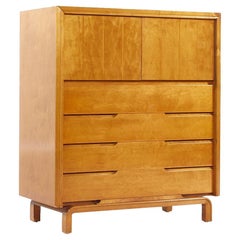 Edmond Spence Mid Century Swedish Birch Highboy Dresser