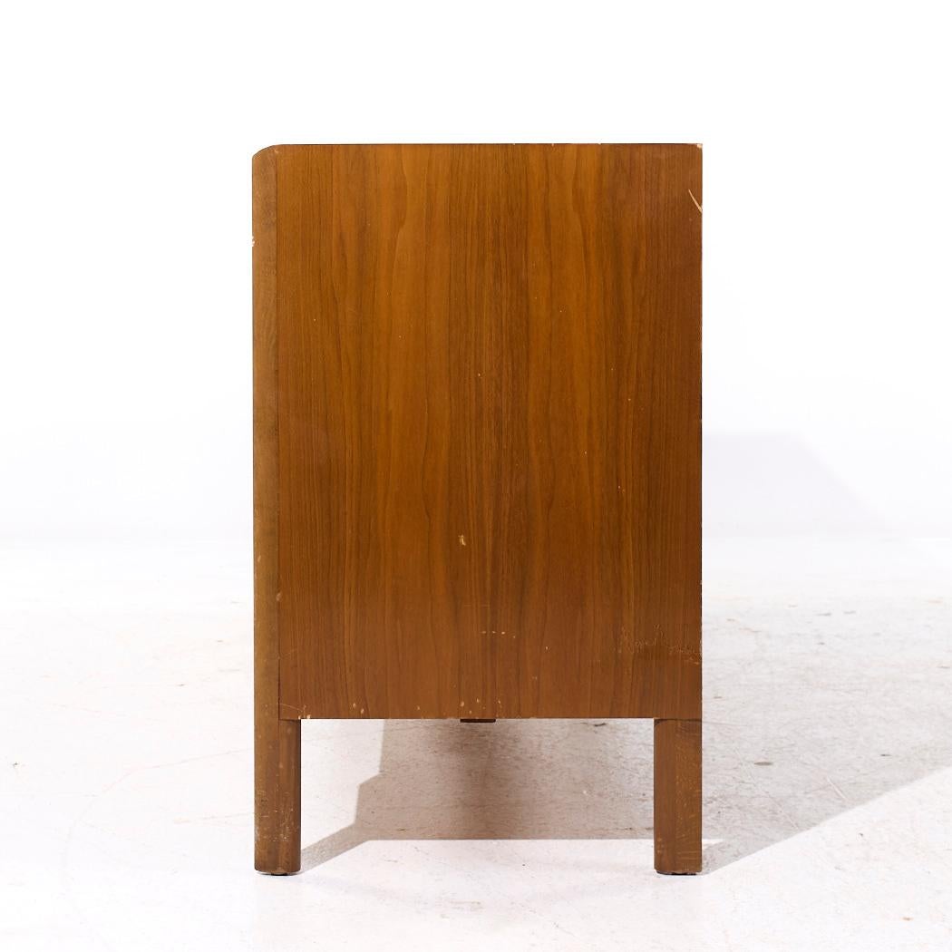 Late 20th Century Edmond Spence Mid Century Swedish Walnut Lowboy Dresser For Sale