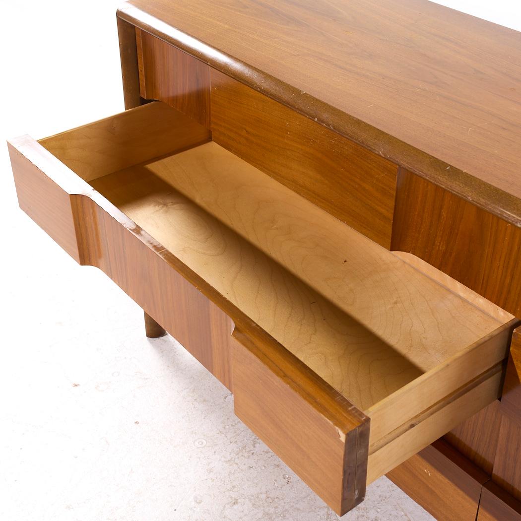 Edmond Spence Mid Century Swedish Walnut Lowboy Dresser For Sale 1