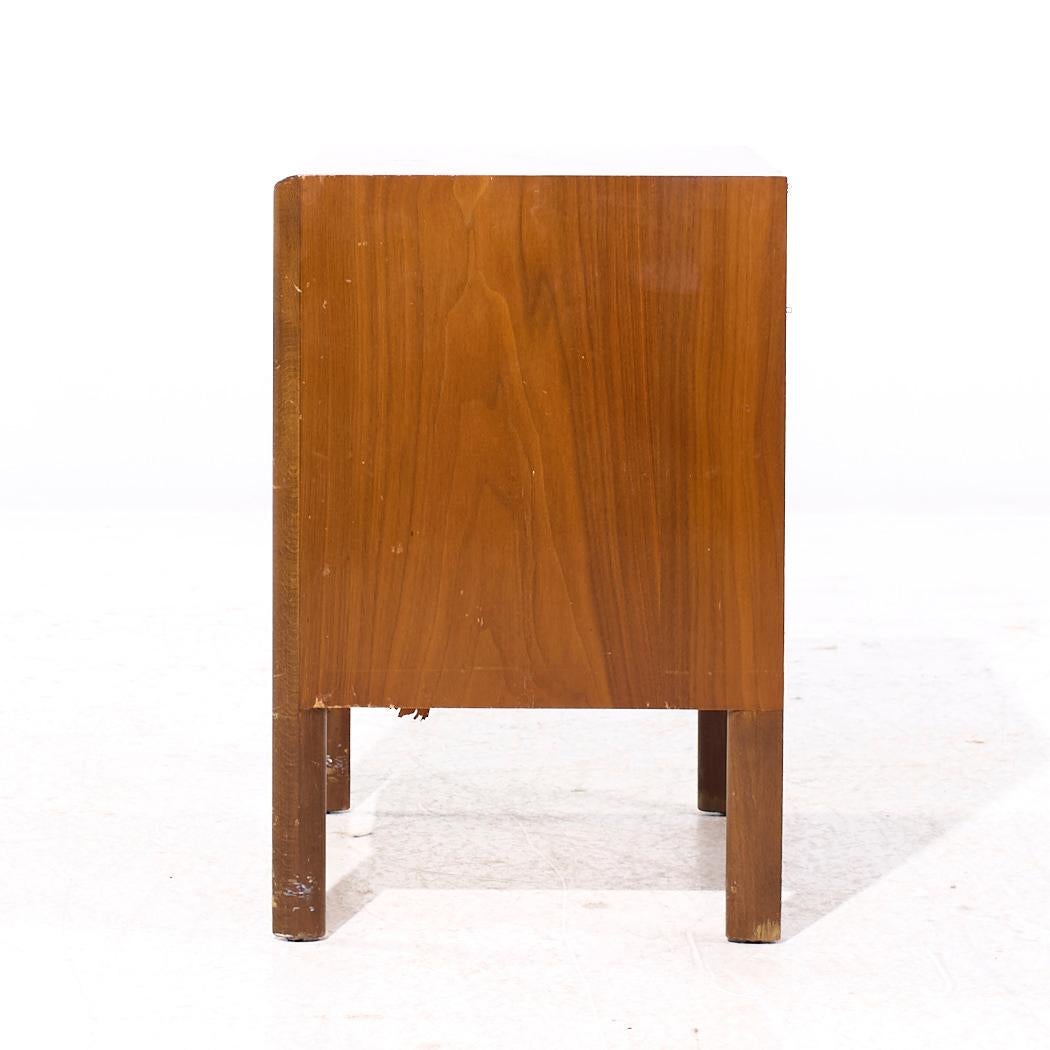 Edmond Spence Mid Century Swedish Walnut Nightstand In Good Condition For Sale In Countryside, IL