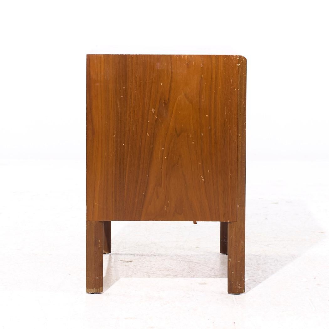 Late 20th Century Edmond Spence Mid Century Swedish Walnut Nightstand For Sale